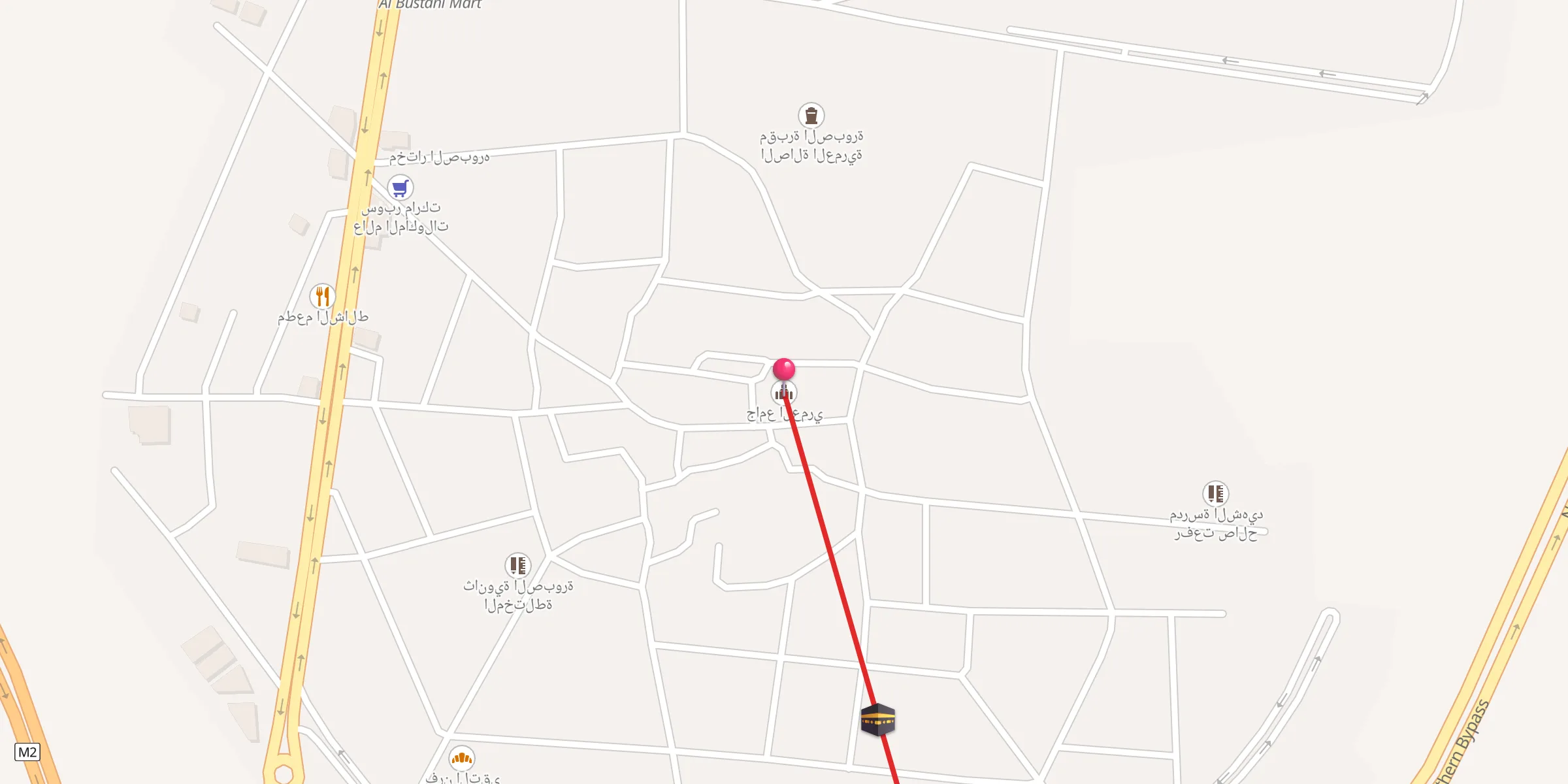 Carte de localisation : جامع العمري