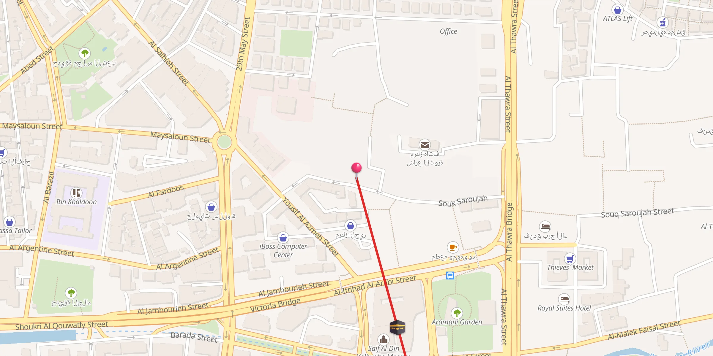 Carte de localisation : Al Ward Grand Mosque