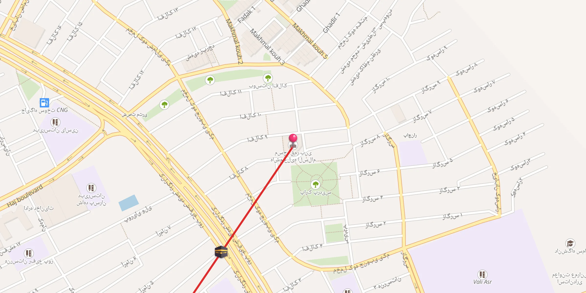 Carte de localisation : مسجد قمر بنی هاشم علیه السلام