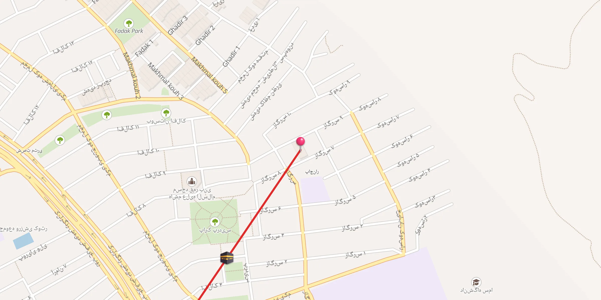 Carte de localisation : مسجد امام حسین علیه السلام