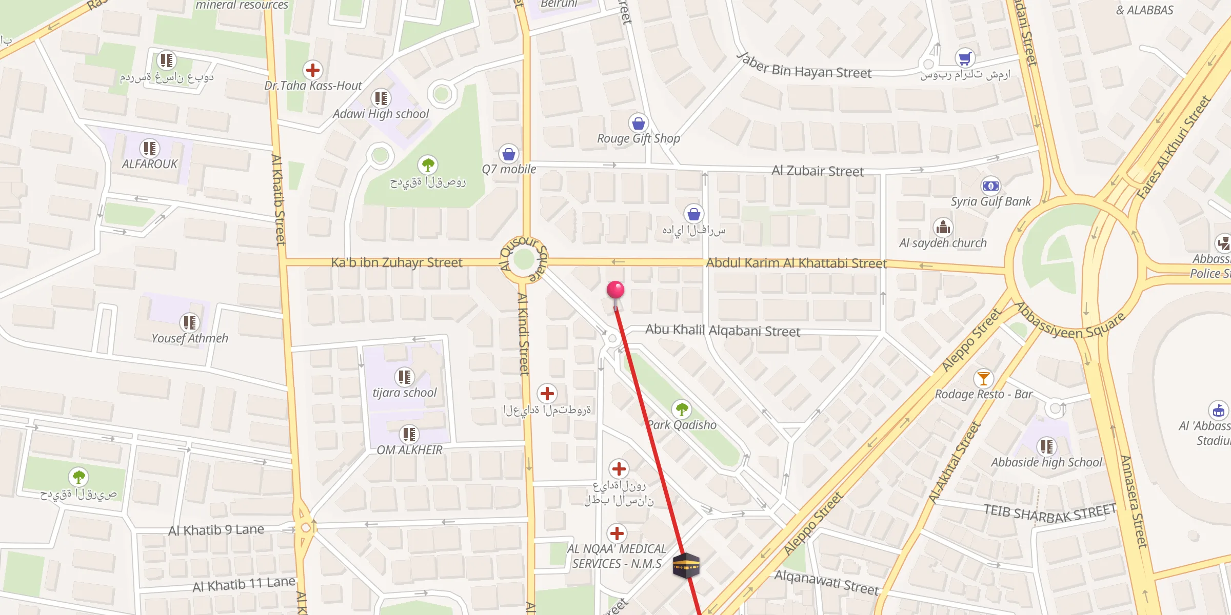 Carte de localisation : Al Husain