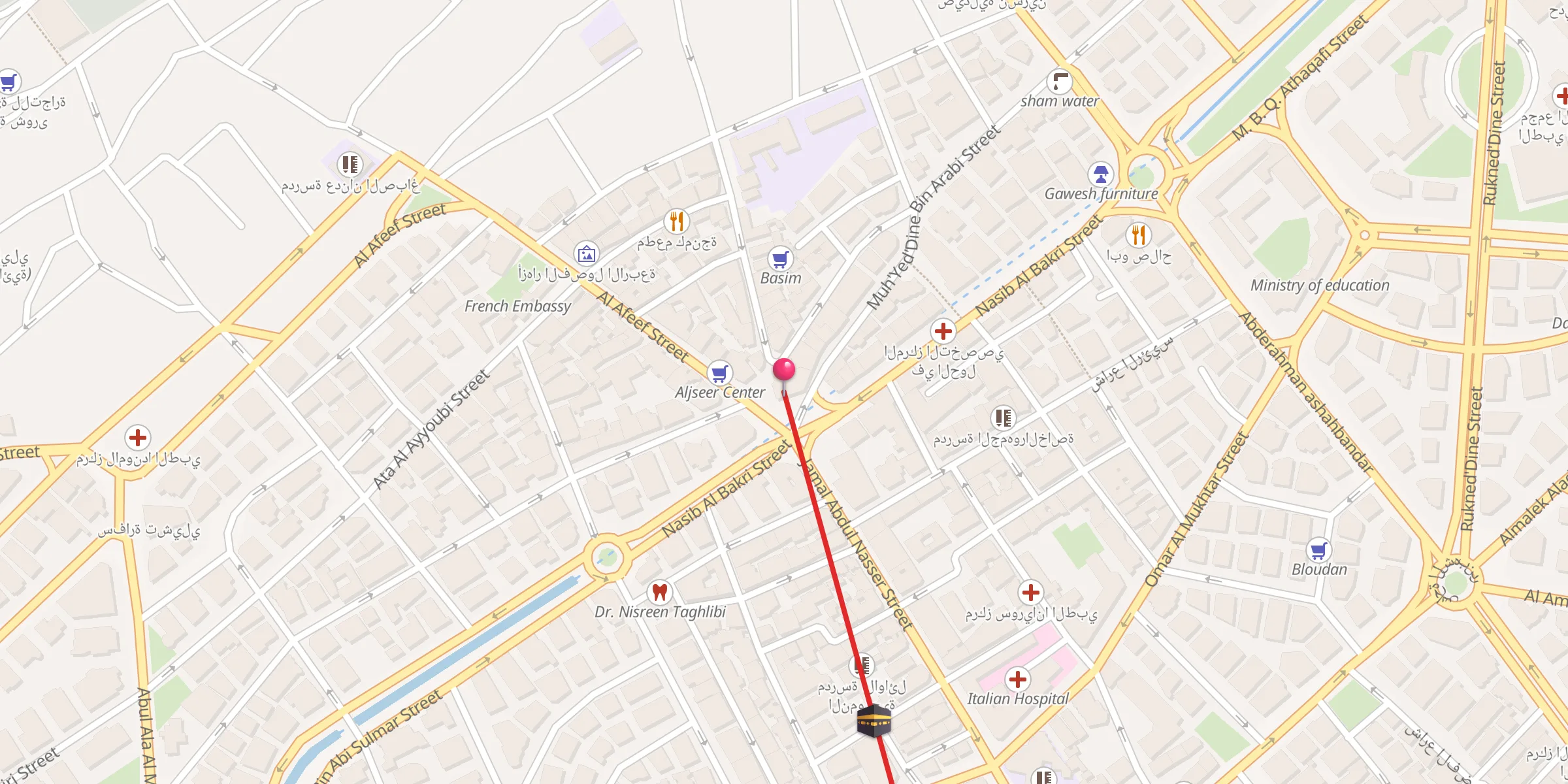 Carte de localisation : Al Jisr Al Abyad Mosque