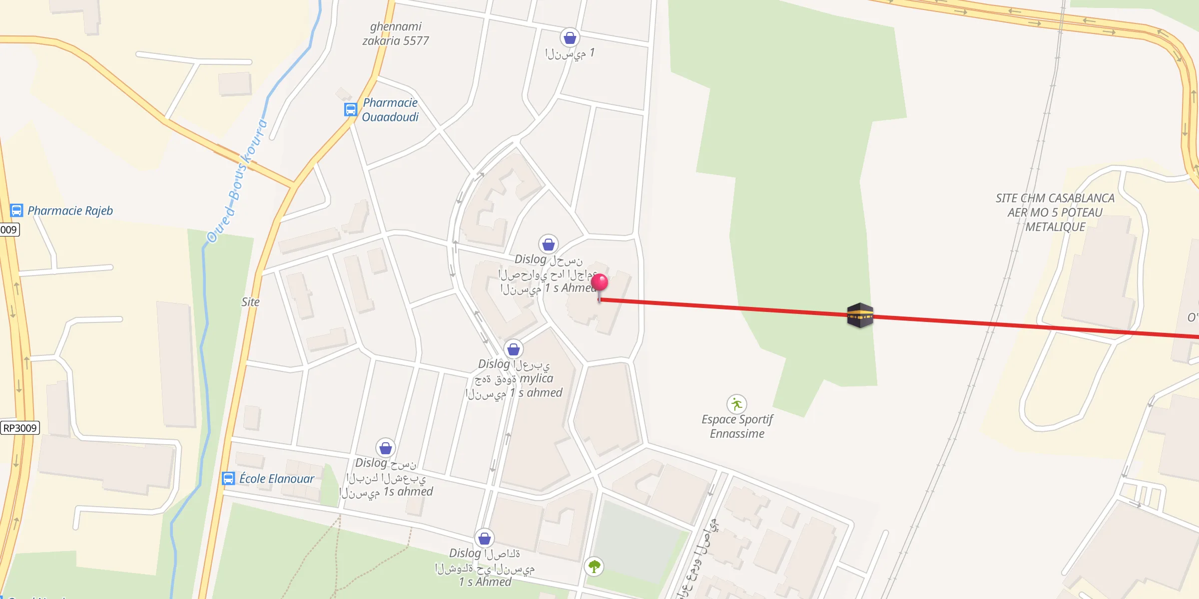 Carte de localisation : Mosquée Omar El Qzabri