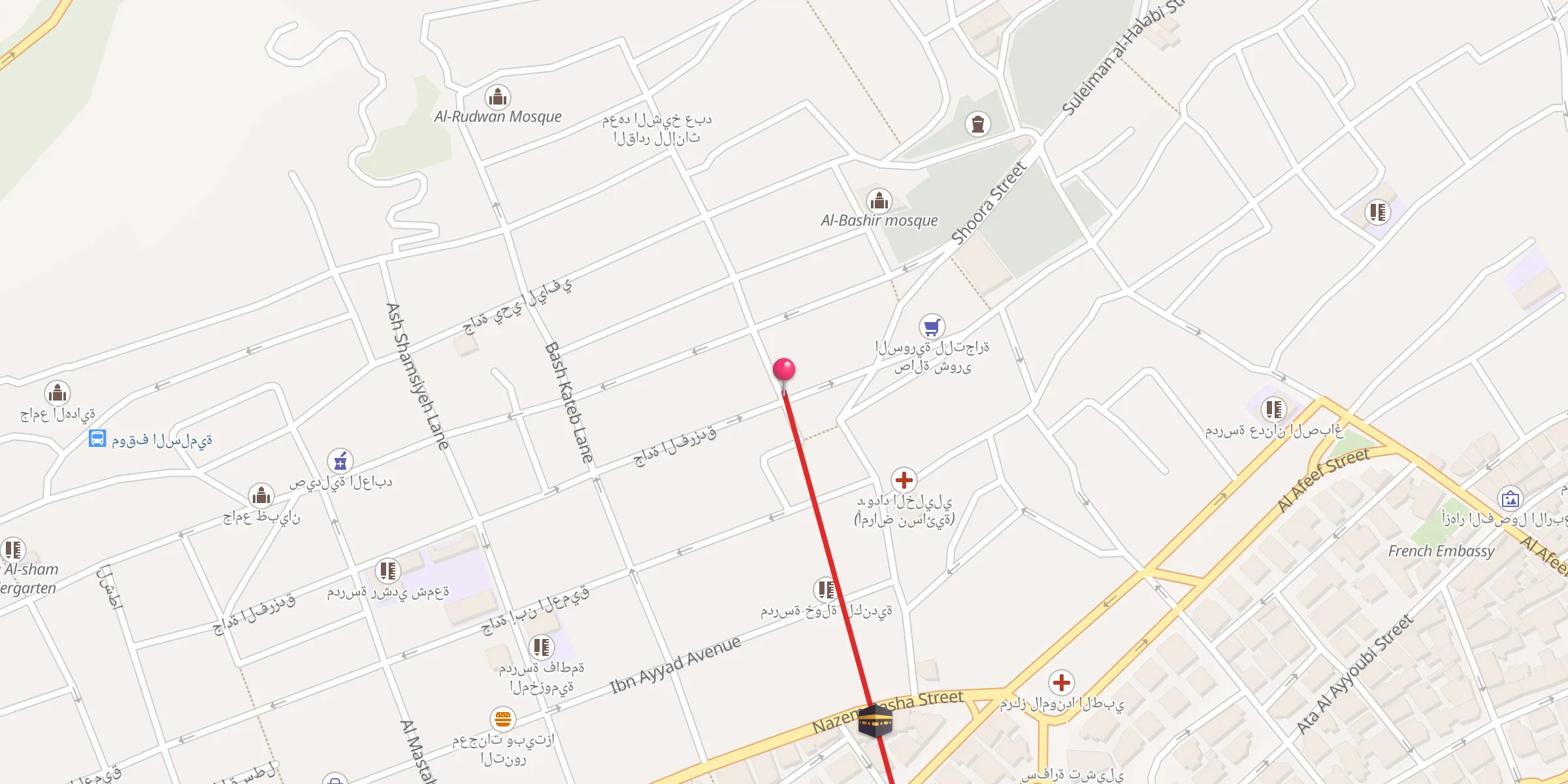 Carte de localisation : جامع أبو عبيدة بن الجراح