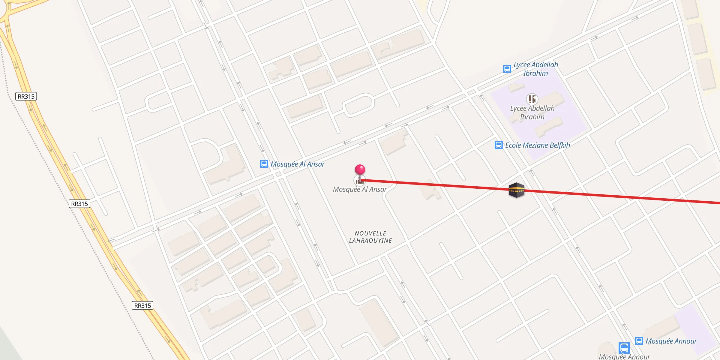 Carte de localisation : Mosquée Al Ansar