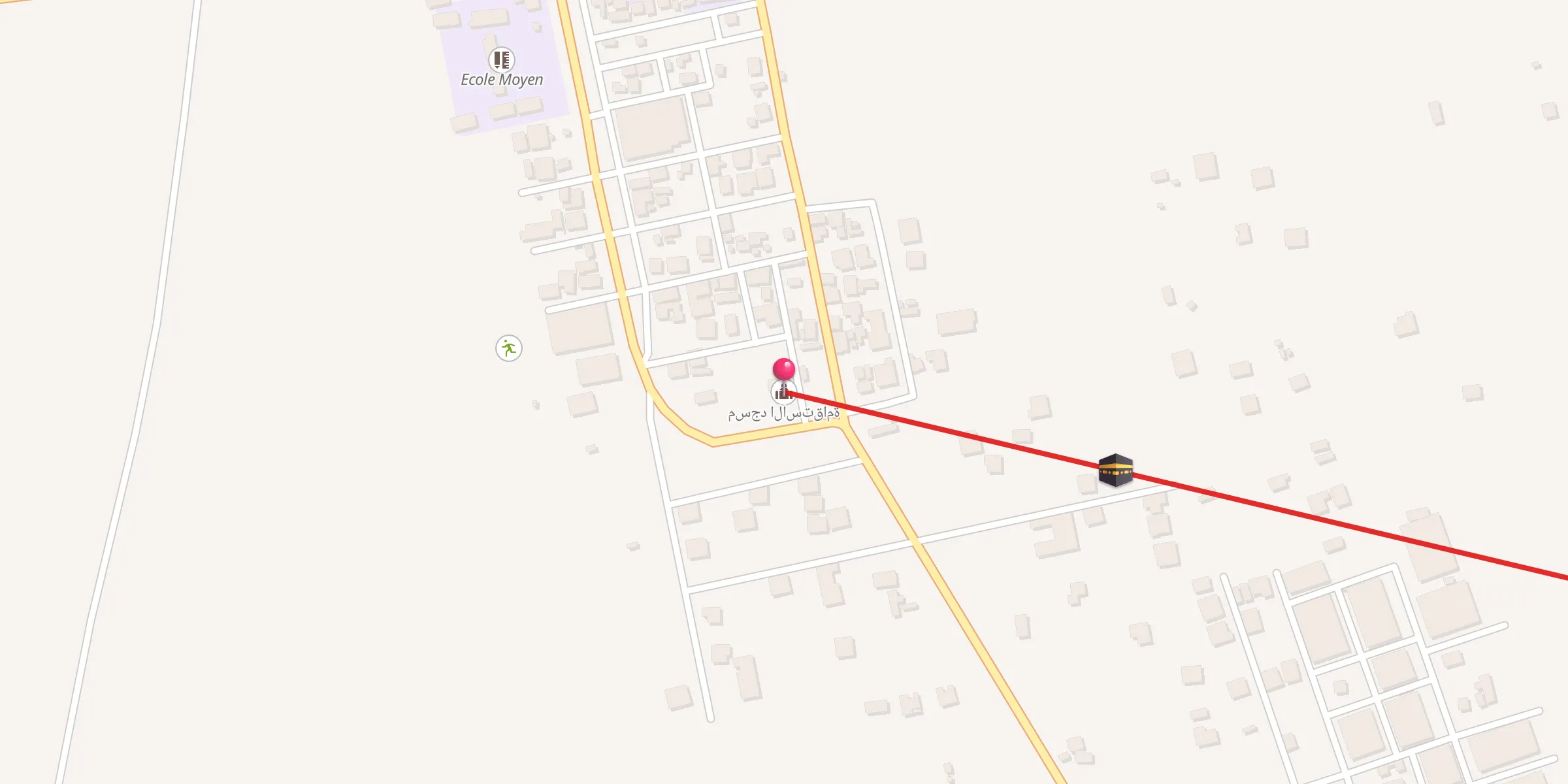 Carte de localisation : مسجد الاستقامة