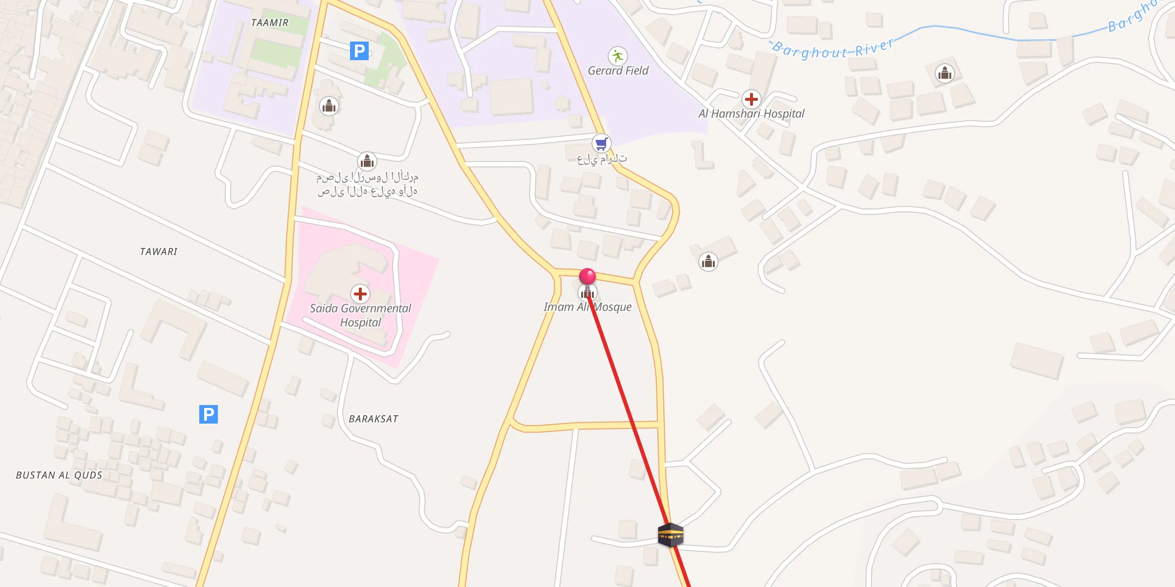 Carte de localisation : مسجد الإمام علي