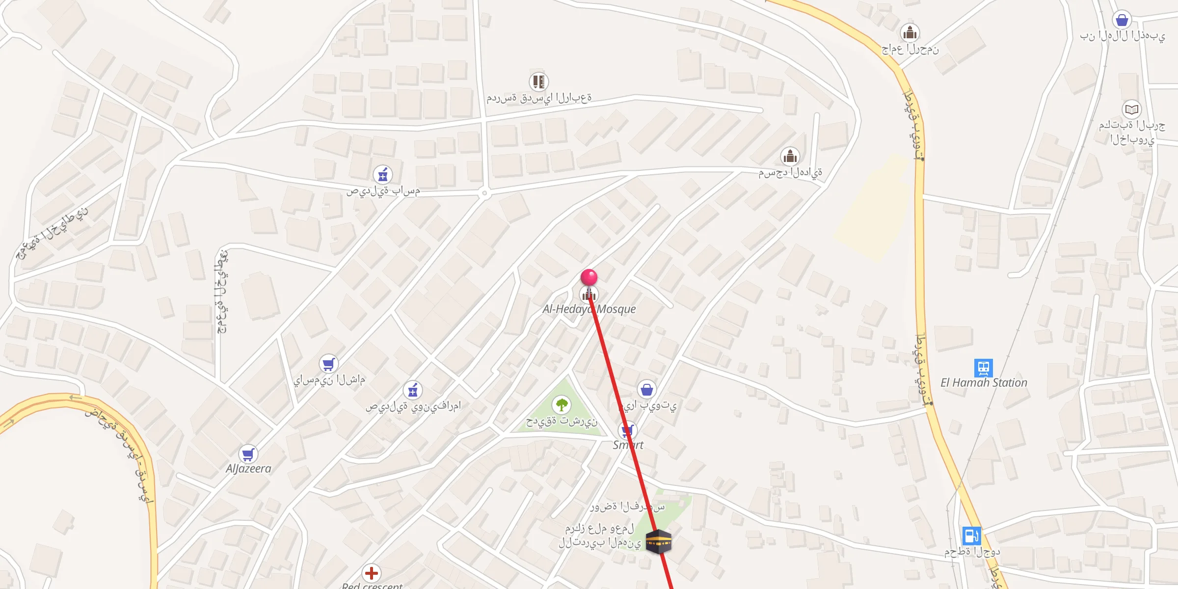 Carte de localisation : Al-Hedaya Mosque