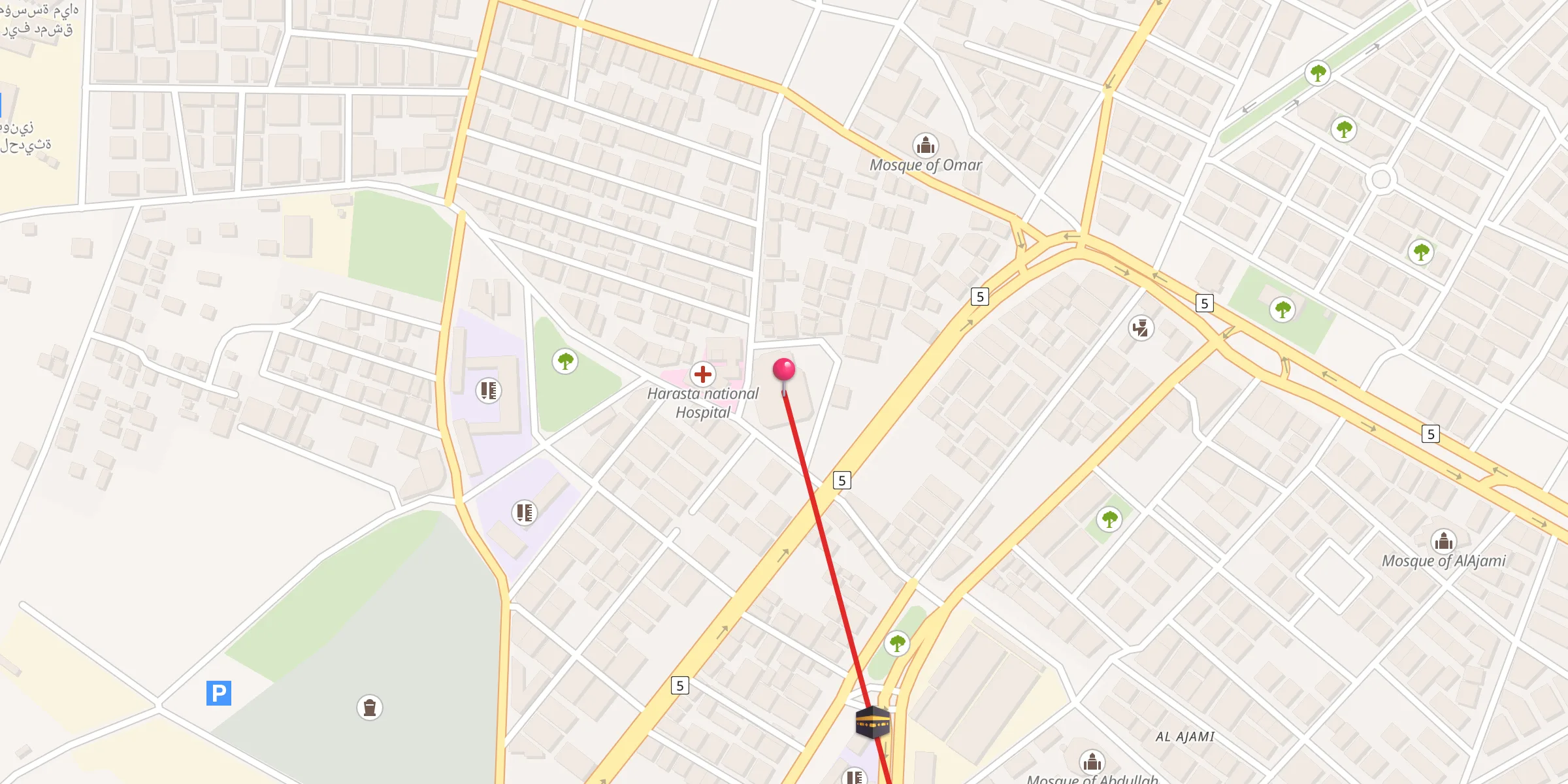 Carte de localisation : جامع الزهراء
