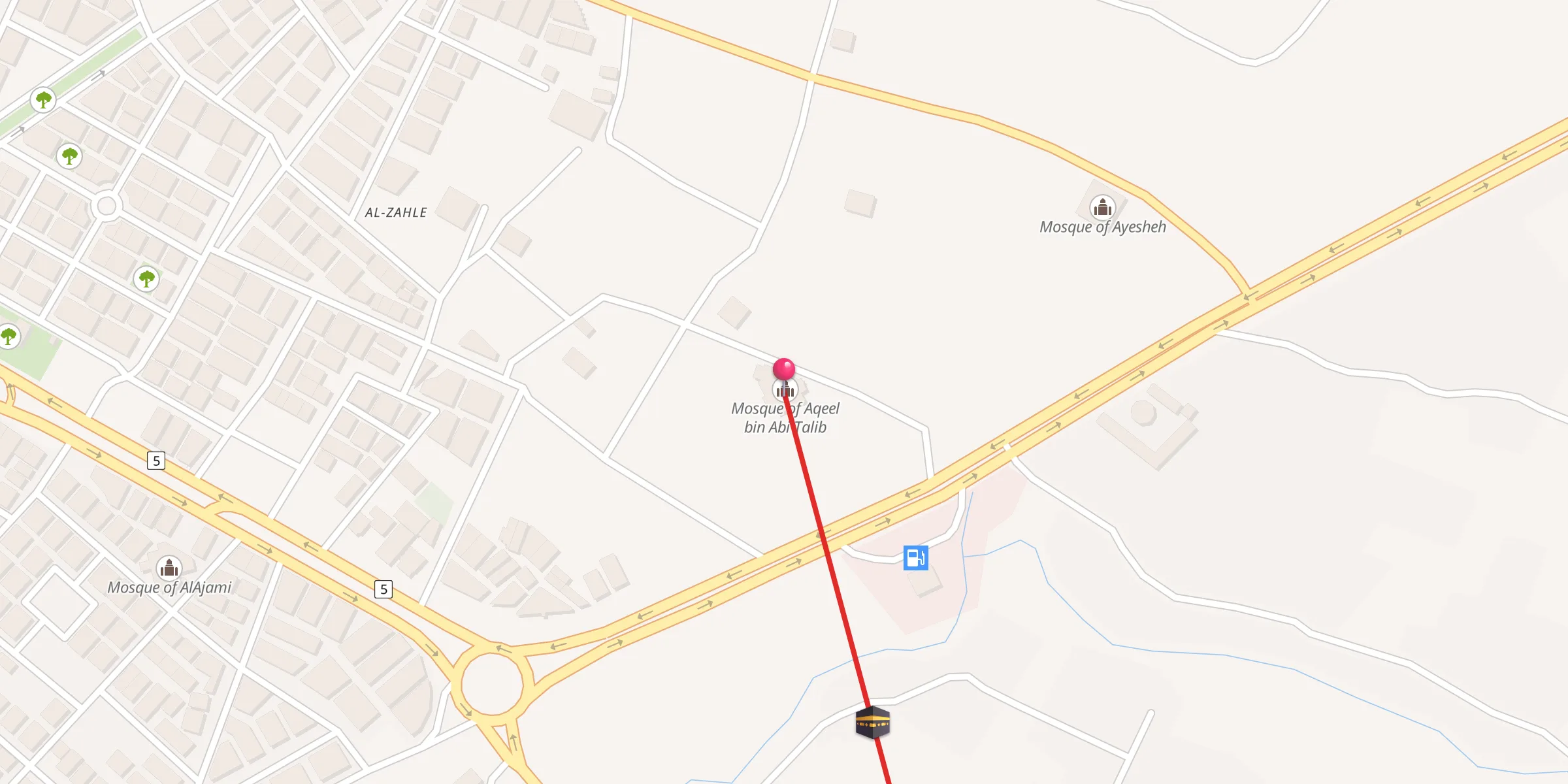 Carte de localisation : جامع عقيل بن أبي طالب