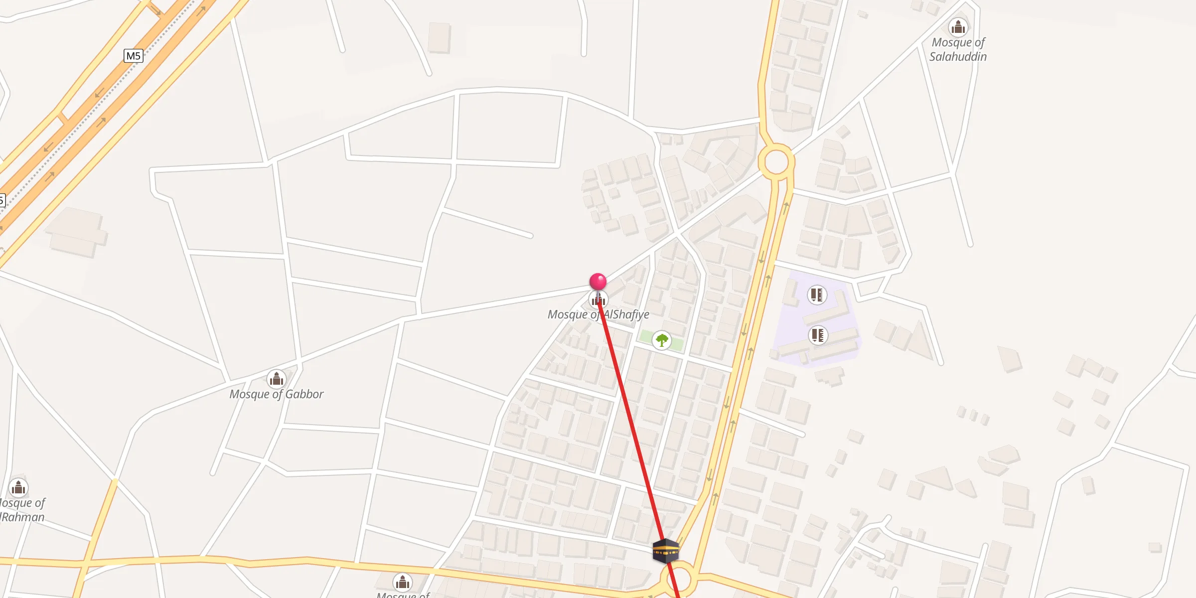 Carte de localisation : جامع الإمام الشافعي