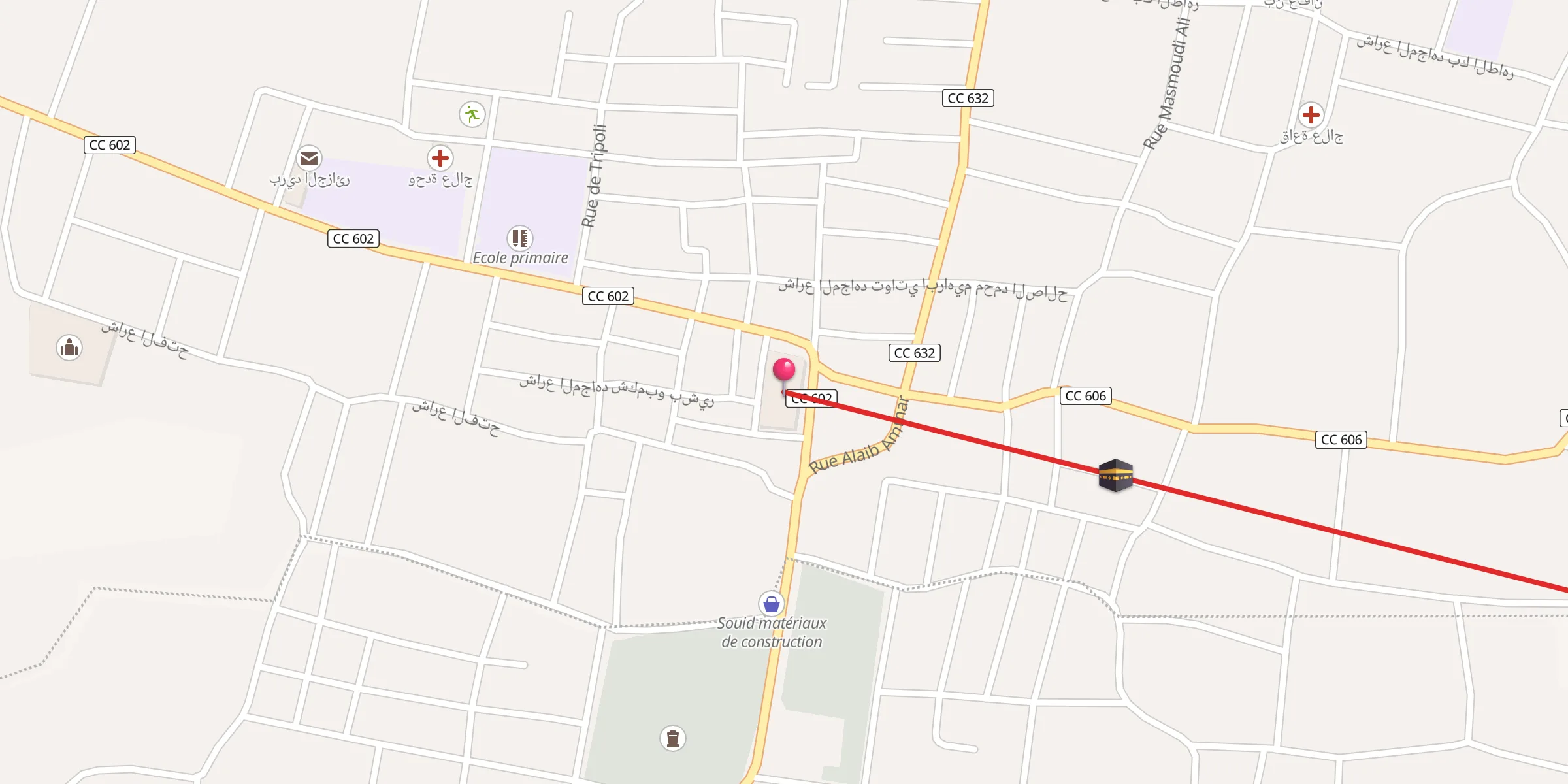 Carte de localisation : مسجد أبي ذر الغفاري