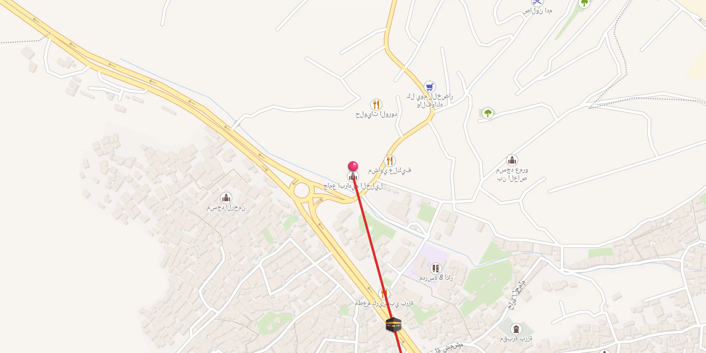 Carte de localisation : جامع ابراهيم الخليل