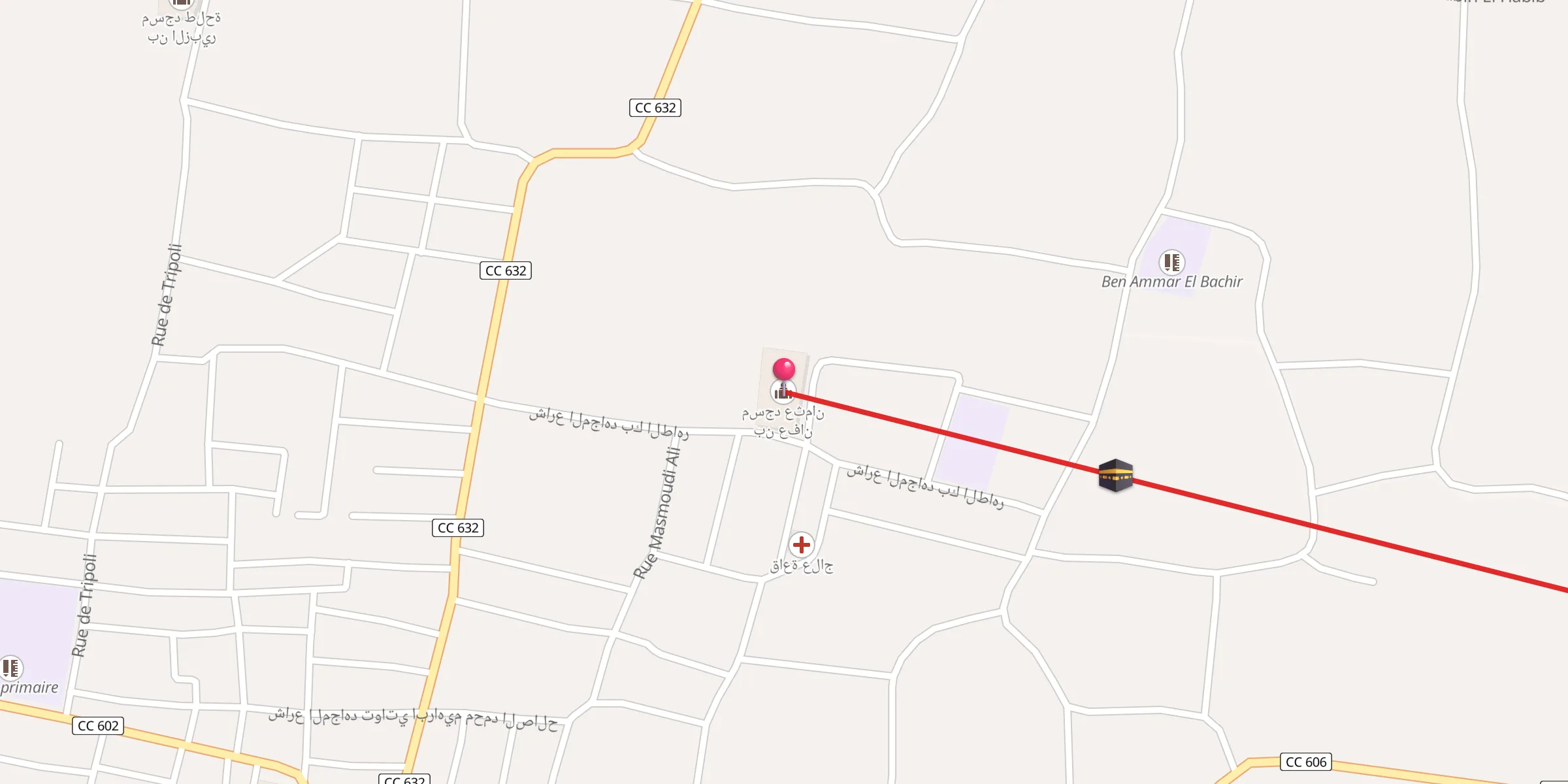Carte de localisation : مسجد عثمان بن عفان