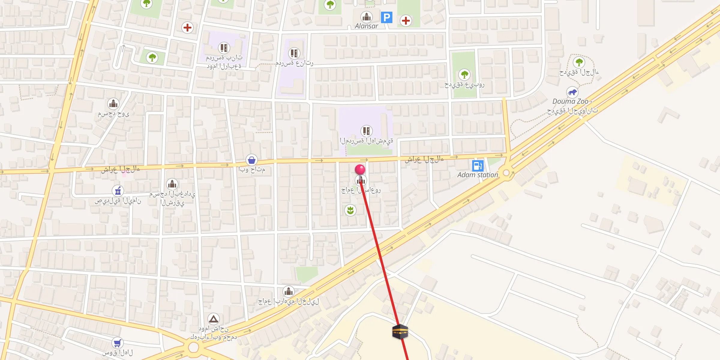Carte de localisation : جامع الساعور