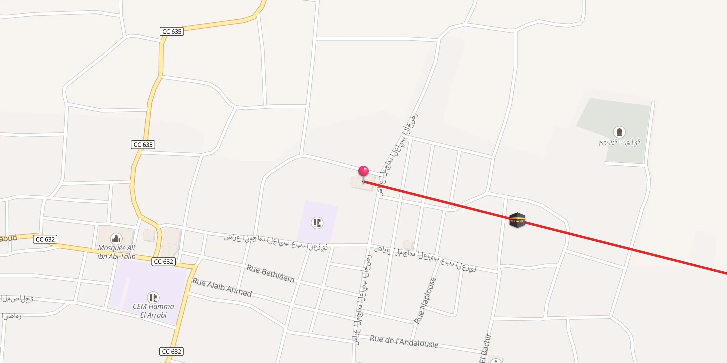 Carte de localisation : مسجد الأمير عبد القادر