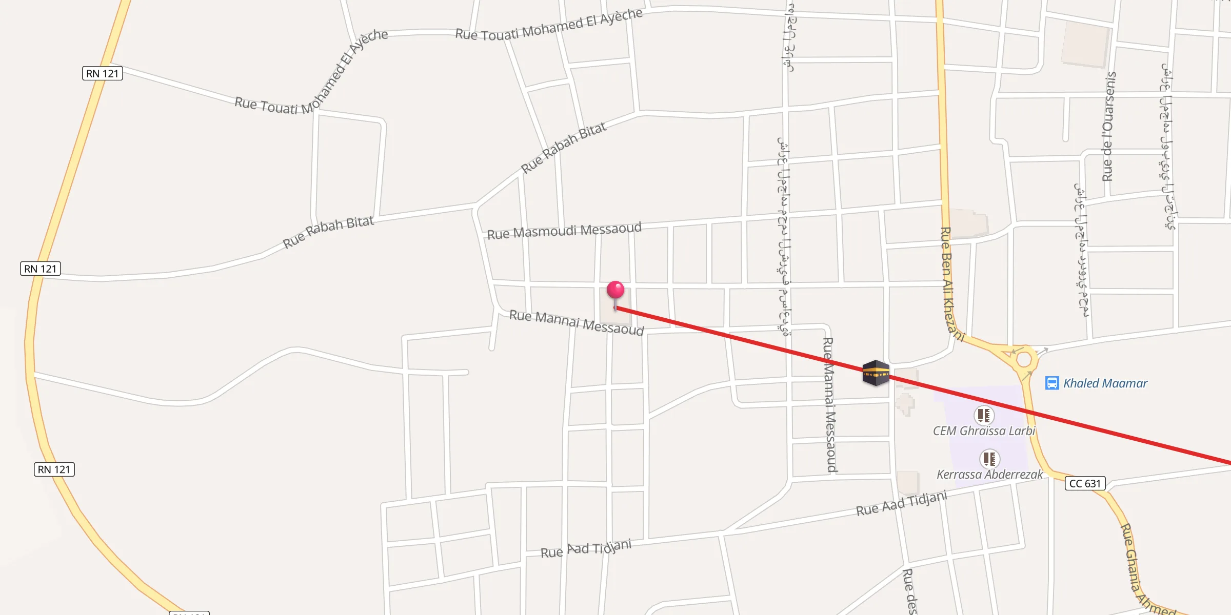 Carte de localisation : Mosquée Bilal;مسجد بلال