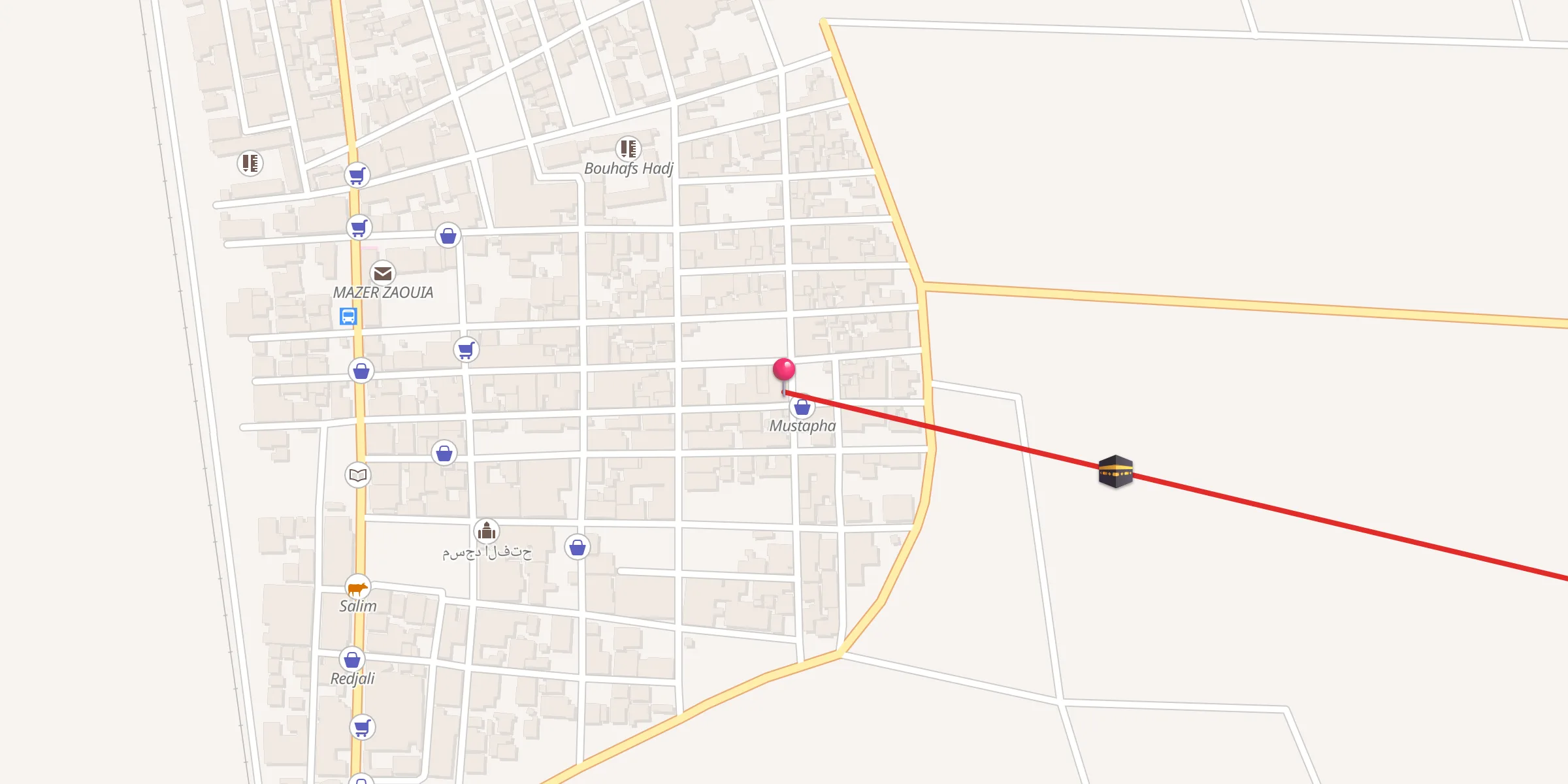 Carte de localisation : المسجد العتيق