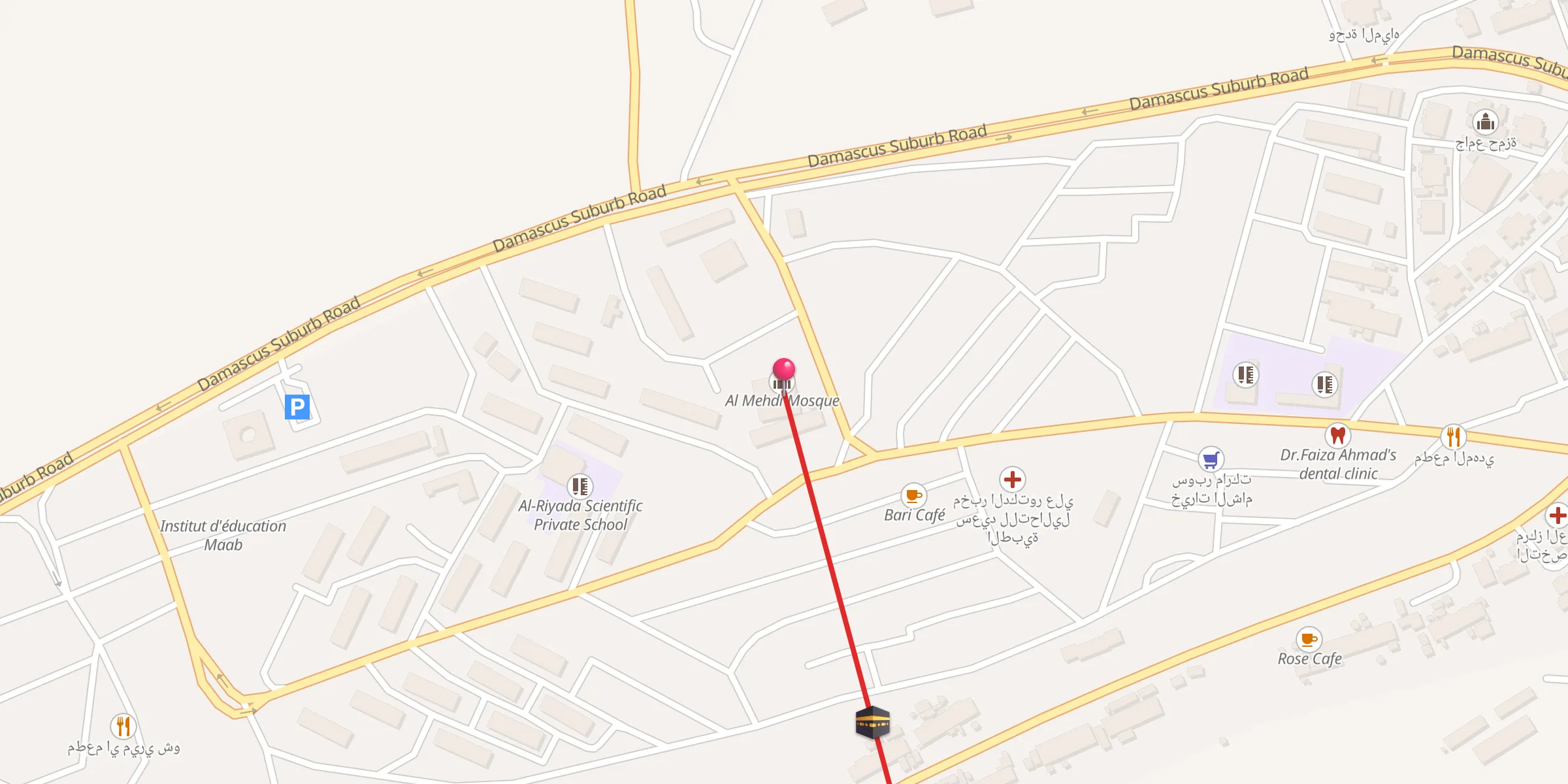 Carte de localisation : جامع المهدي