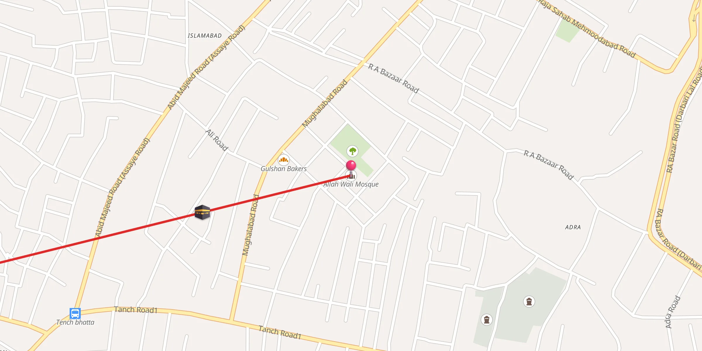 Carte de localisation : Allah Wali Mosque