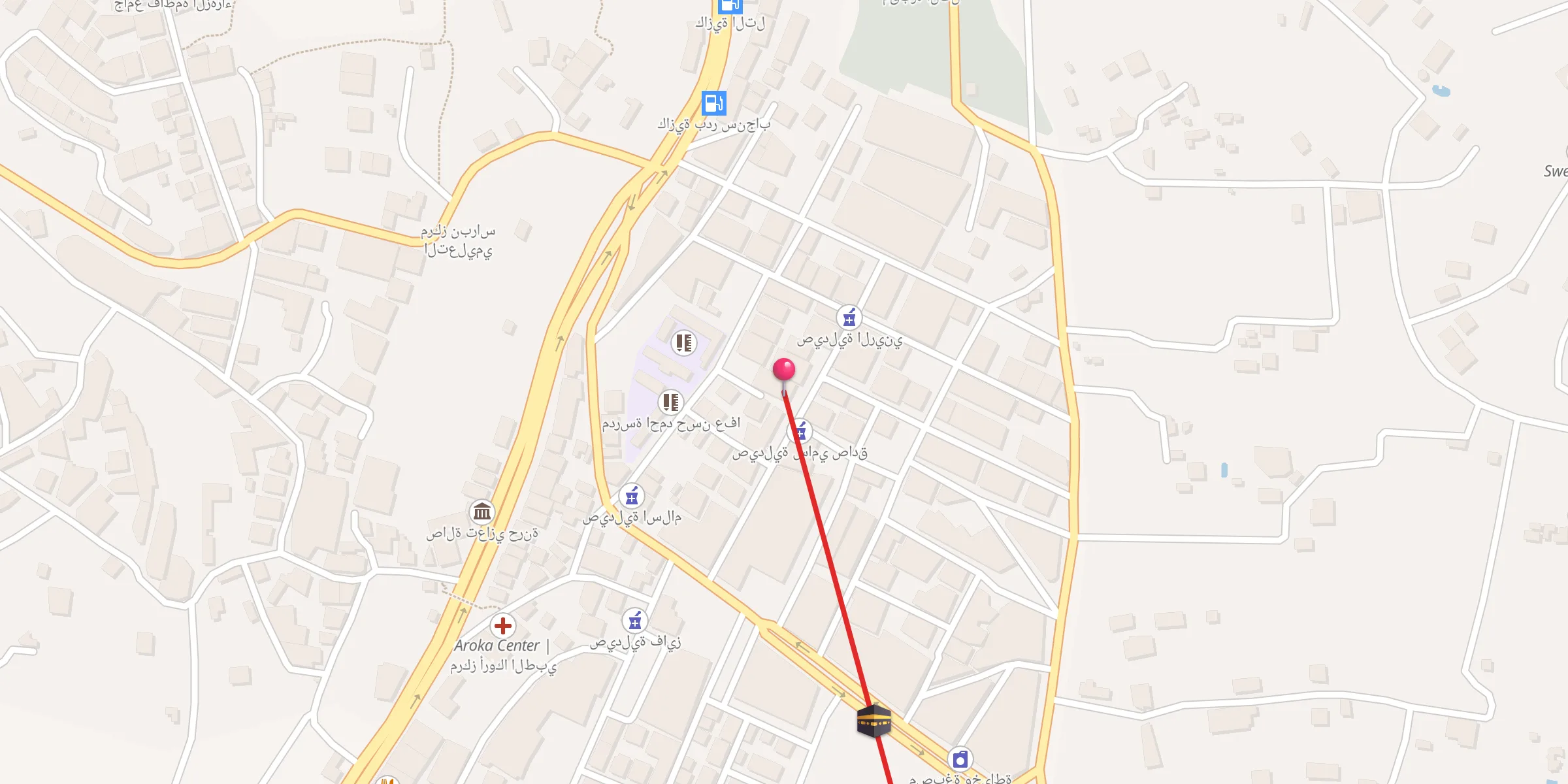 Carte de localisation : جامع عمر بن الخطاب