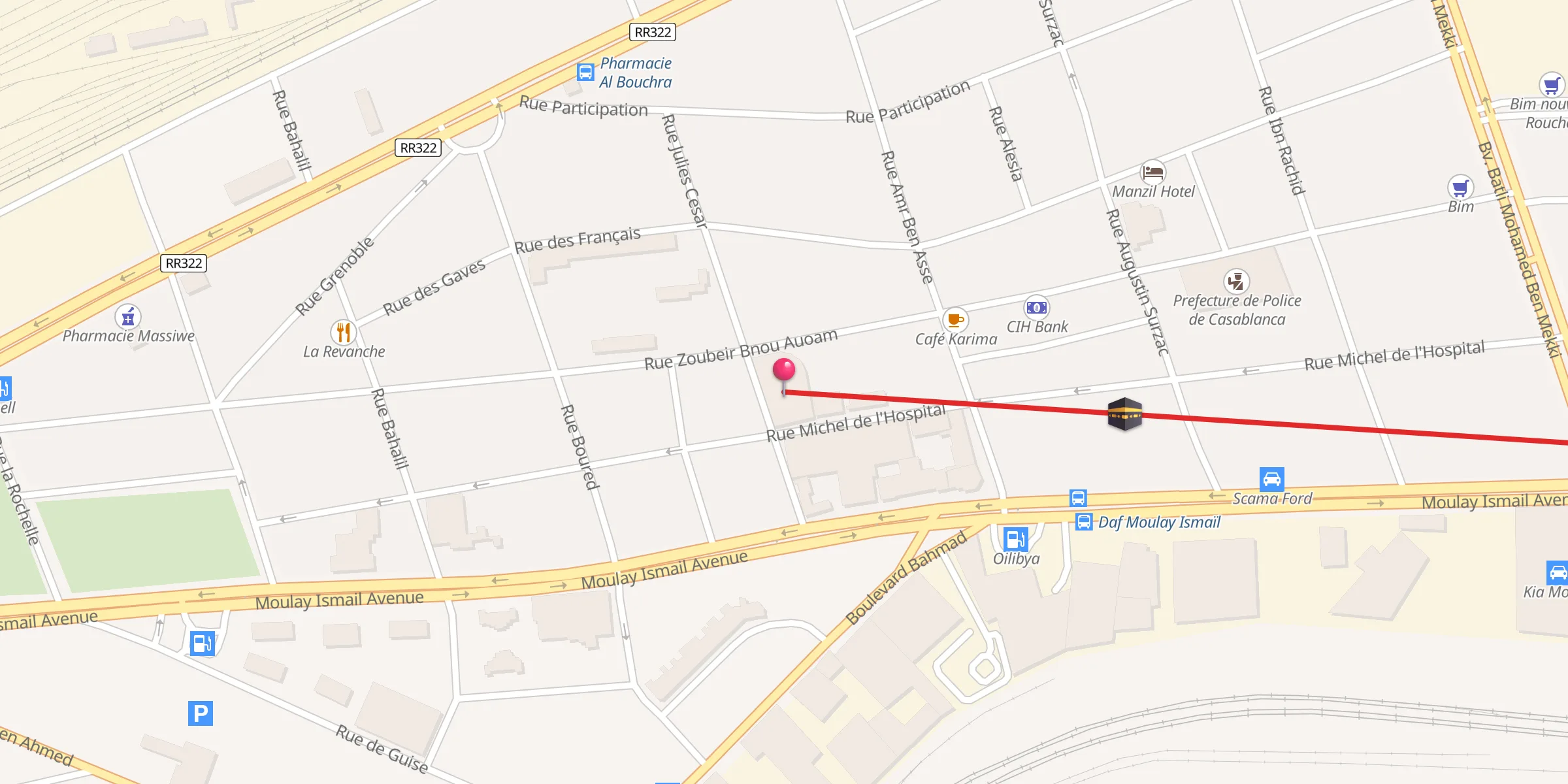 Carte de localisation : Mosqué ALQODS