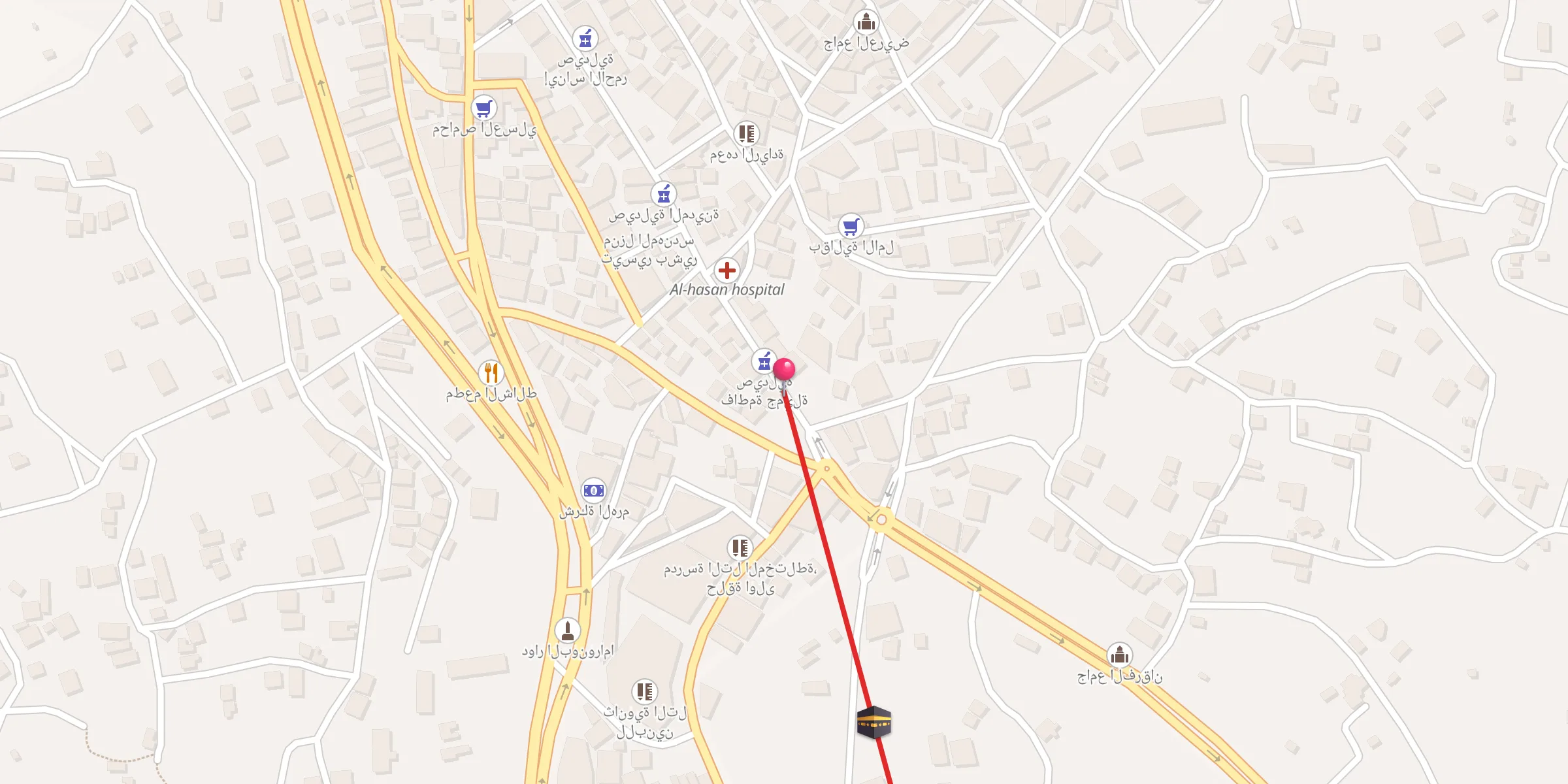 Carte de localisation : جامع النور