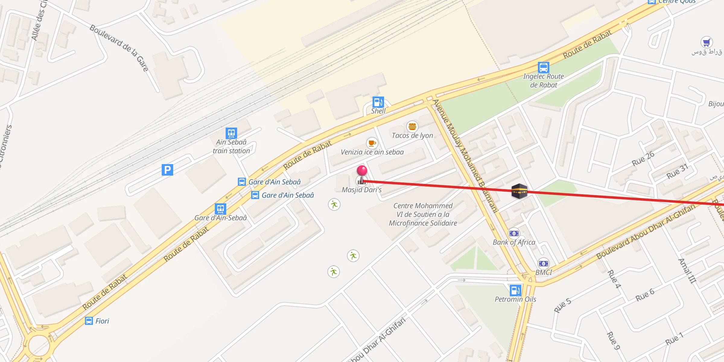 Carte de localisation : Masjid Dari's