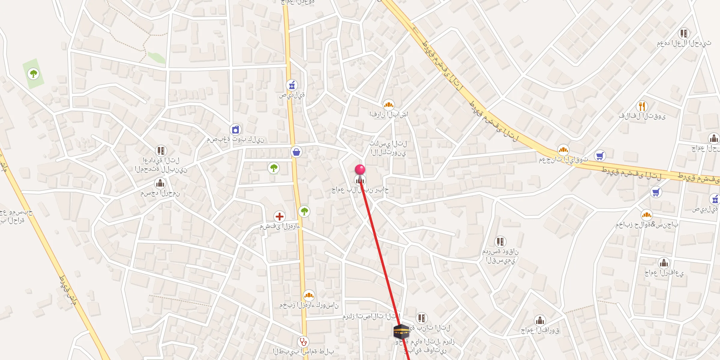 Carte de localisation : جامع بلال بن رباح