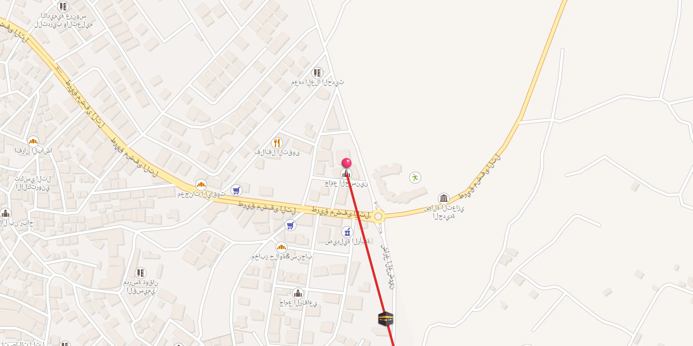 Carte de localisation : جامع الحسنين