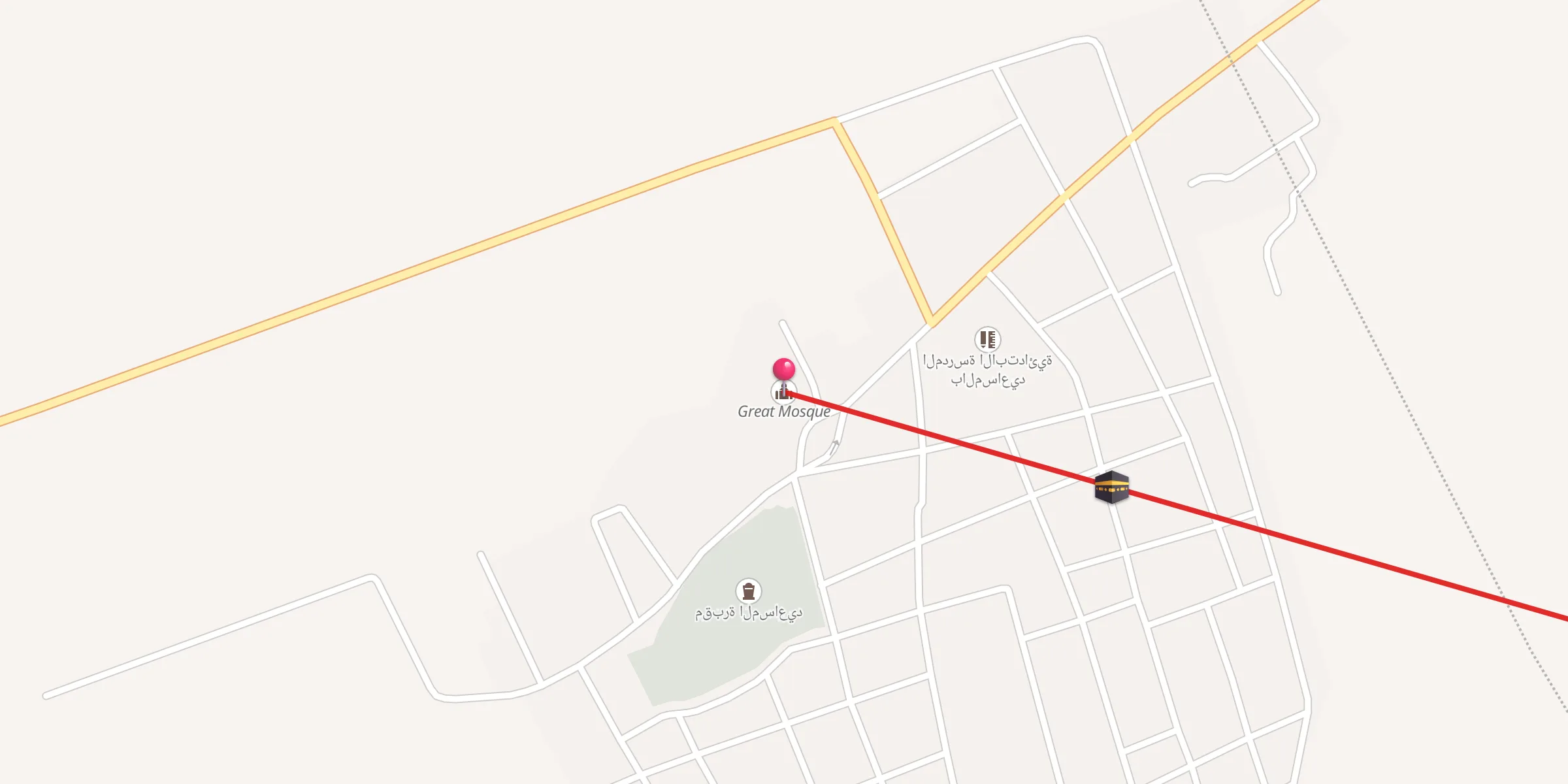 Carte de localisation : الجامع الكبير بالمساعيد
