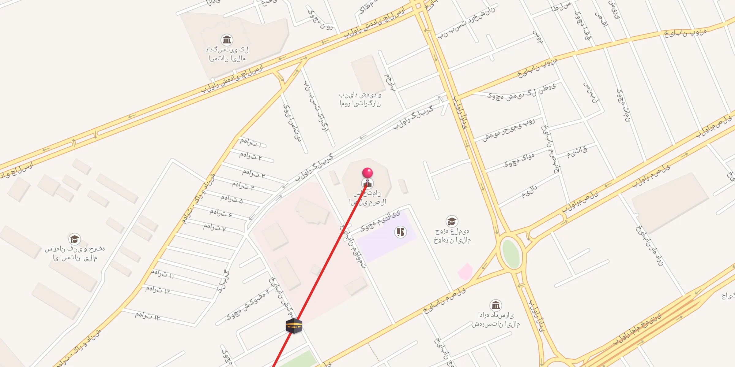 Carte de localisation : ساختمان اصلی مصلا