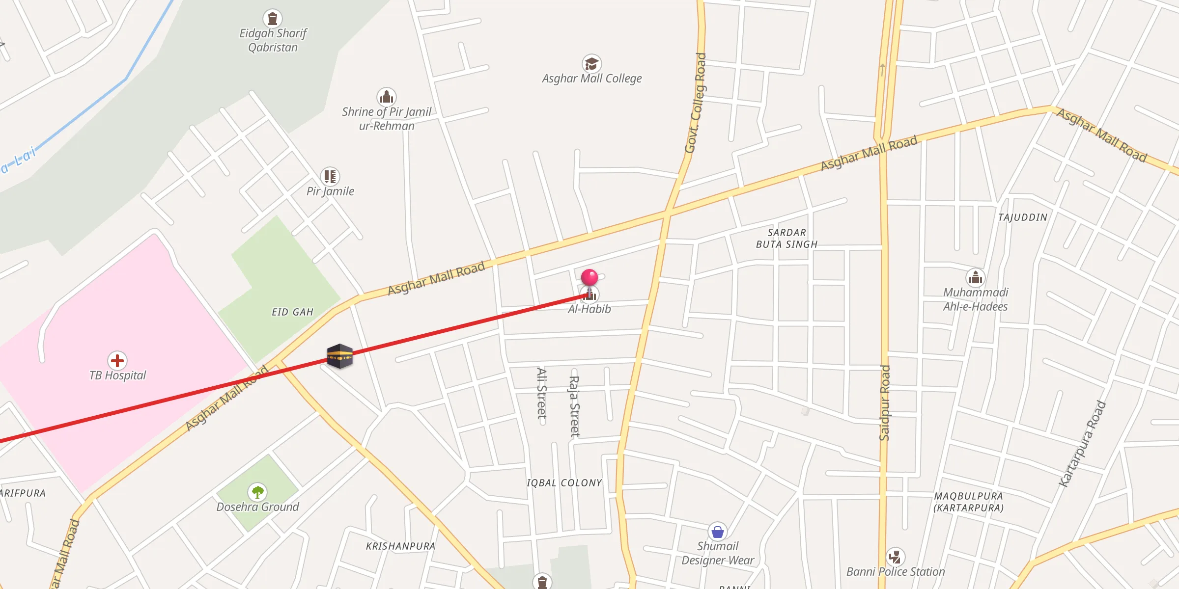 Carte de localisation : Al-Habib