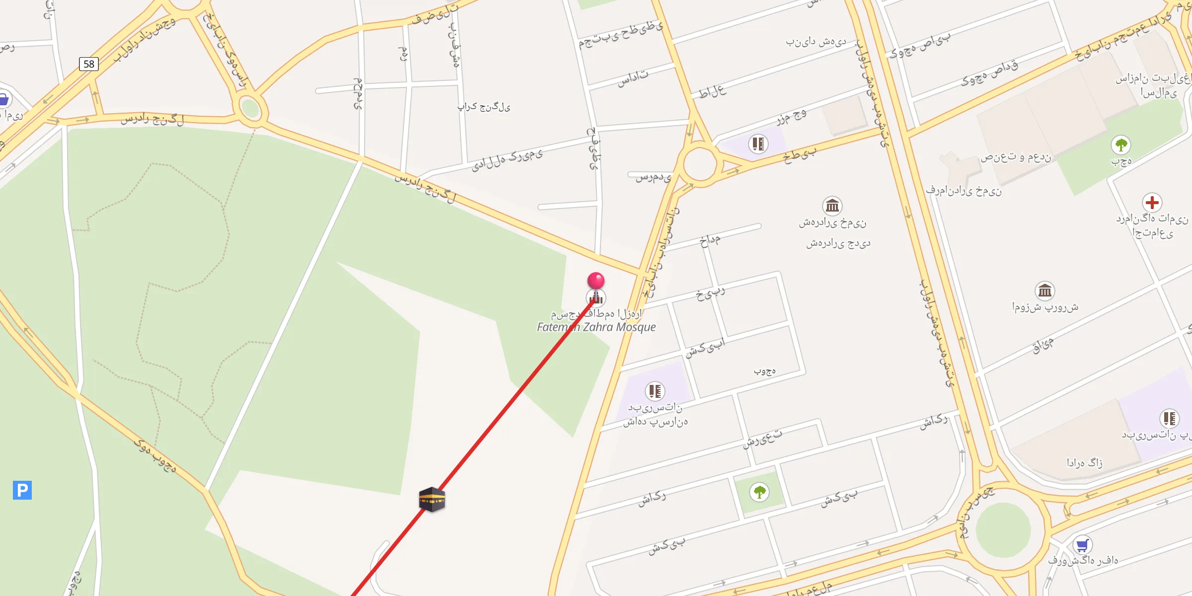 Carte de localisation : مسجد فاطمه الزهرا
Fatemeh Zahra Mosque
