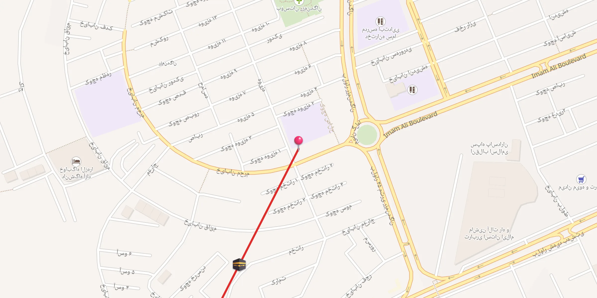 Carte de localisation : مسجد ثارالله