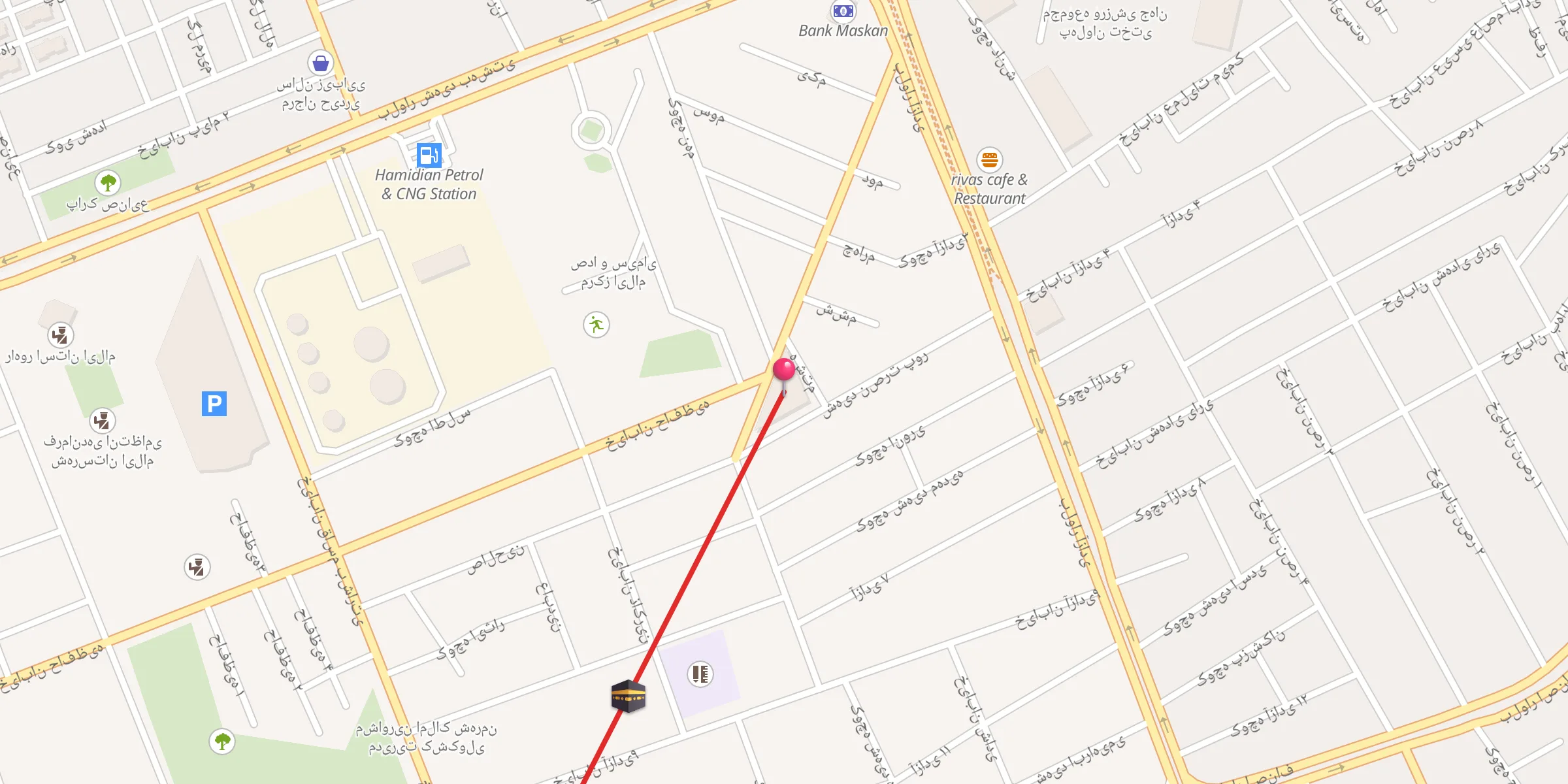 Carte de localisation : مسجد حضرت علی ابن ابیطالب