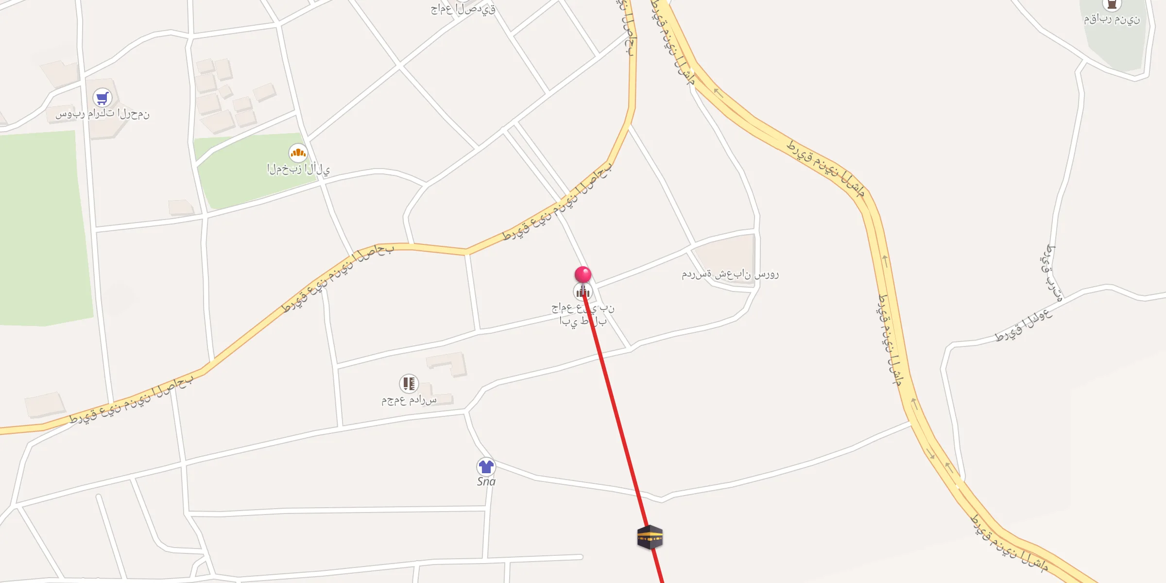 Carte de localisation : جامع علي بن ابي طالب