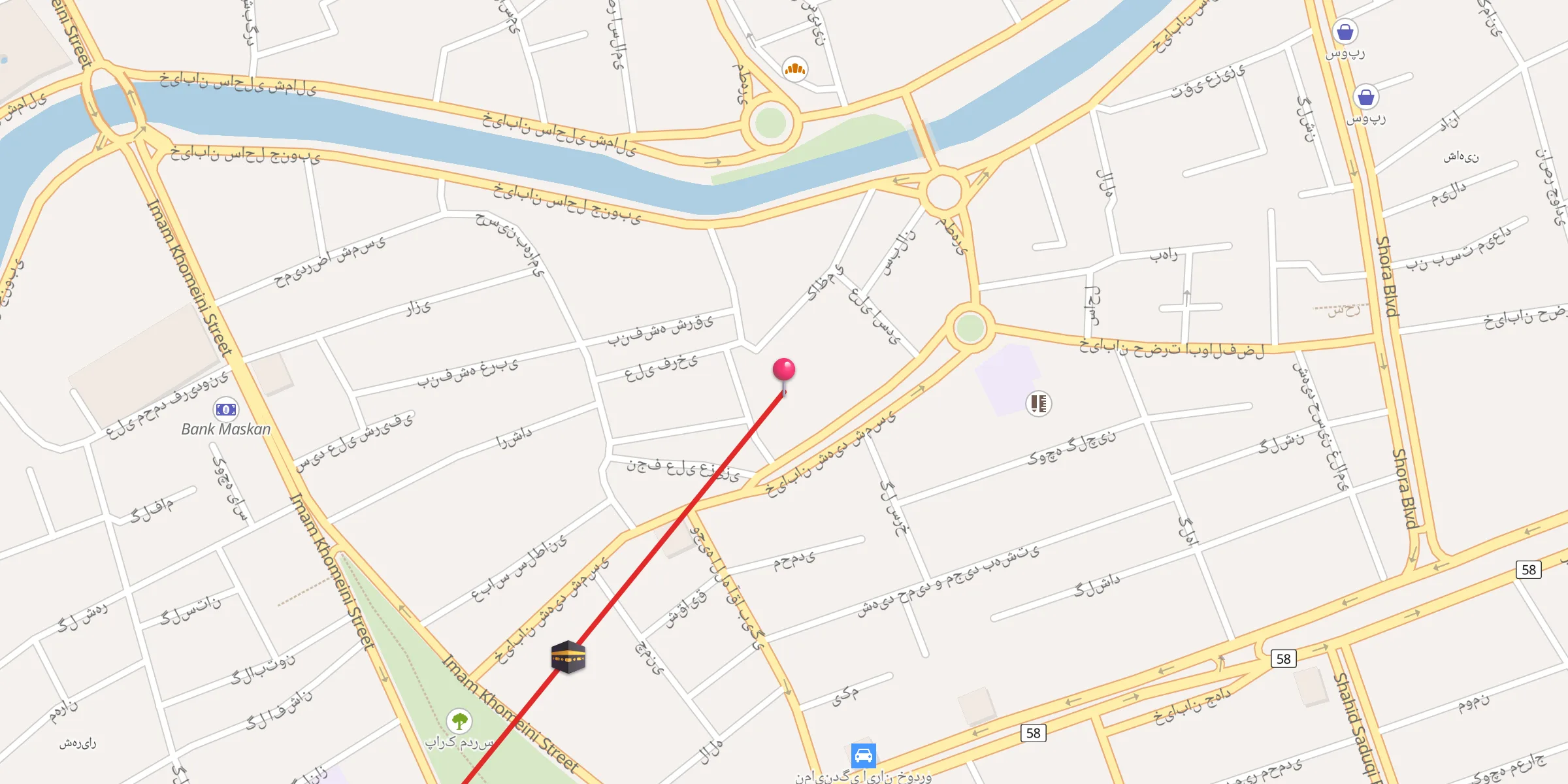 Carte de localisation : حضرت علی ابن ابیطالب