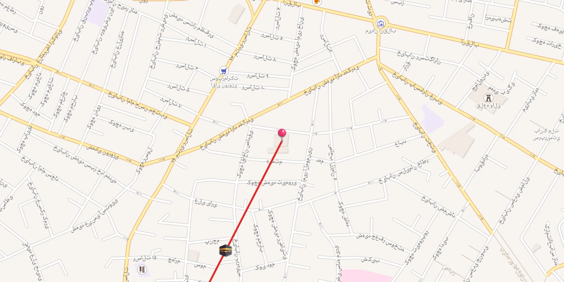 Carte de localisation : مسجد صاحب الزمان