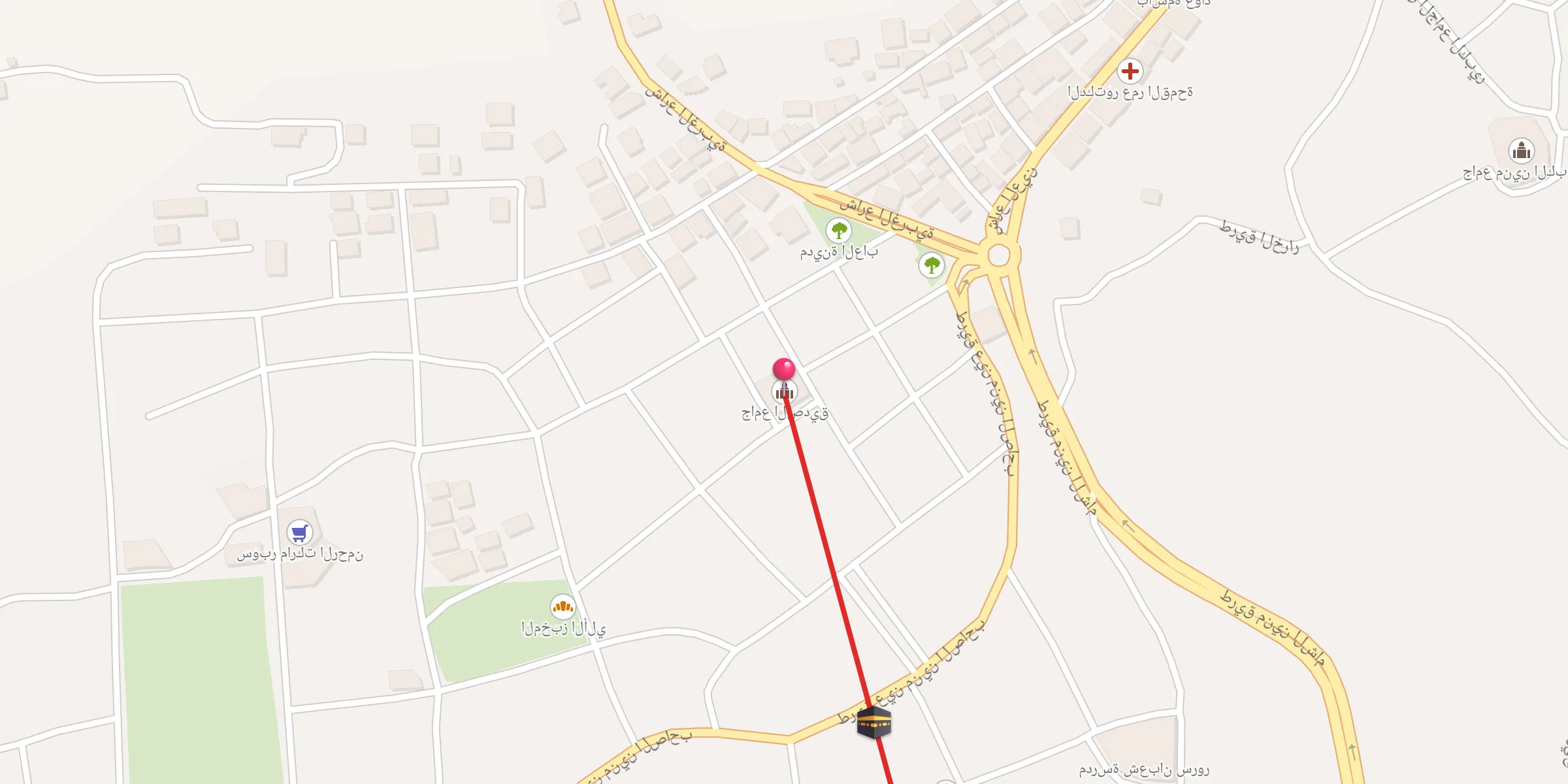 Carte de localisation : جامع الصديق