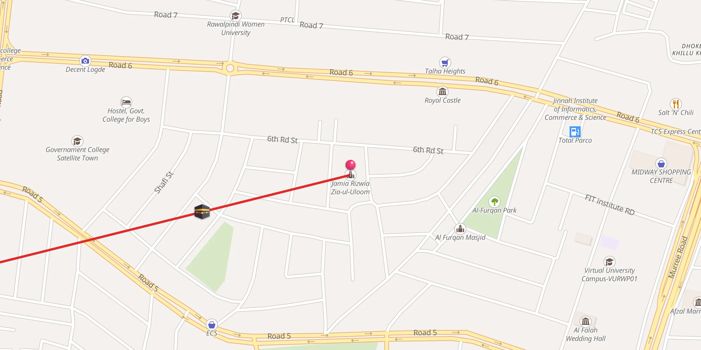 Carte de localisation : Jamia Rizwia Zia-ul-Uloom