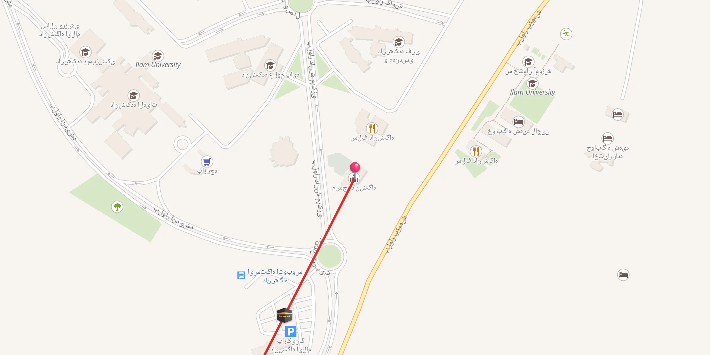 Carte de localisation : مسجد دانشگاه