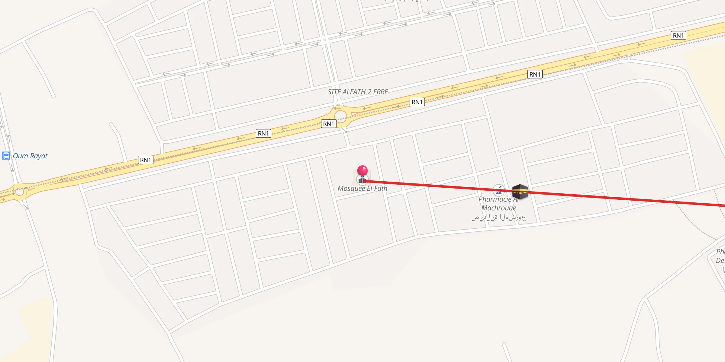Carte de localisation : Mosquee El Fath