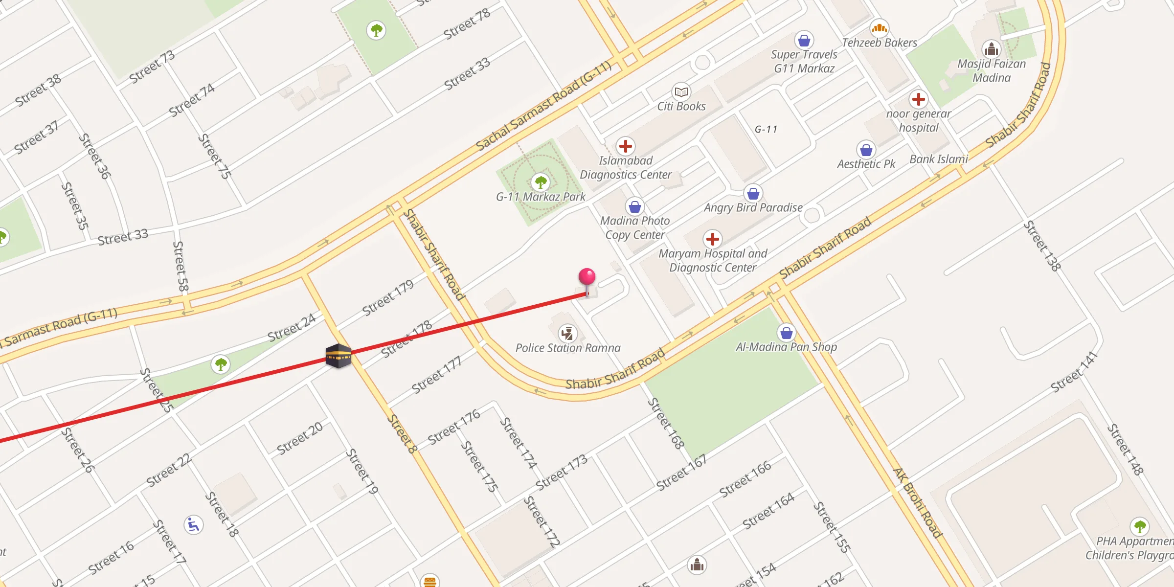 Carte de localisation : Jamea Masjid (Ahle Hadees)