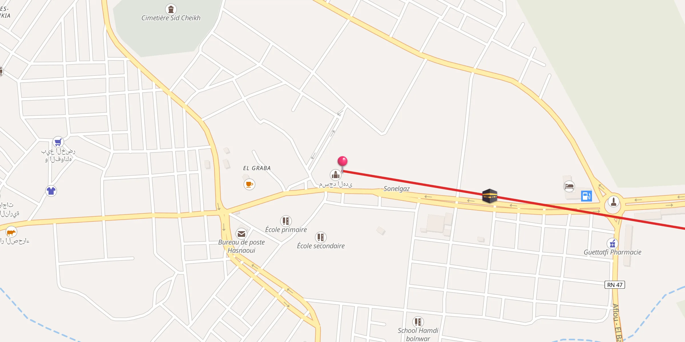 Carte de localisation : مسجد الهدى