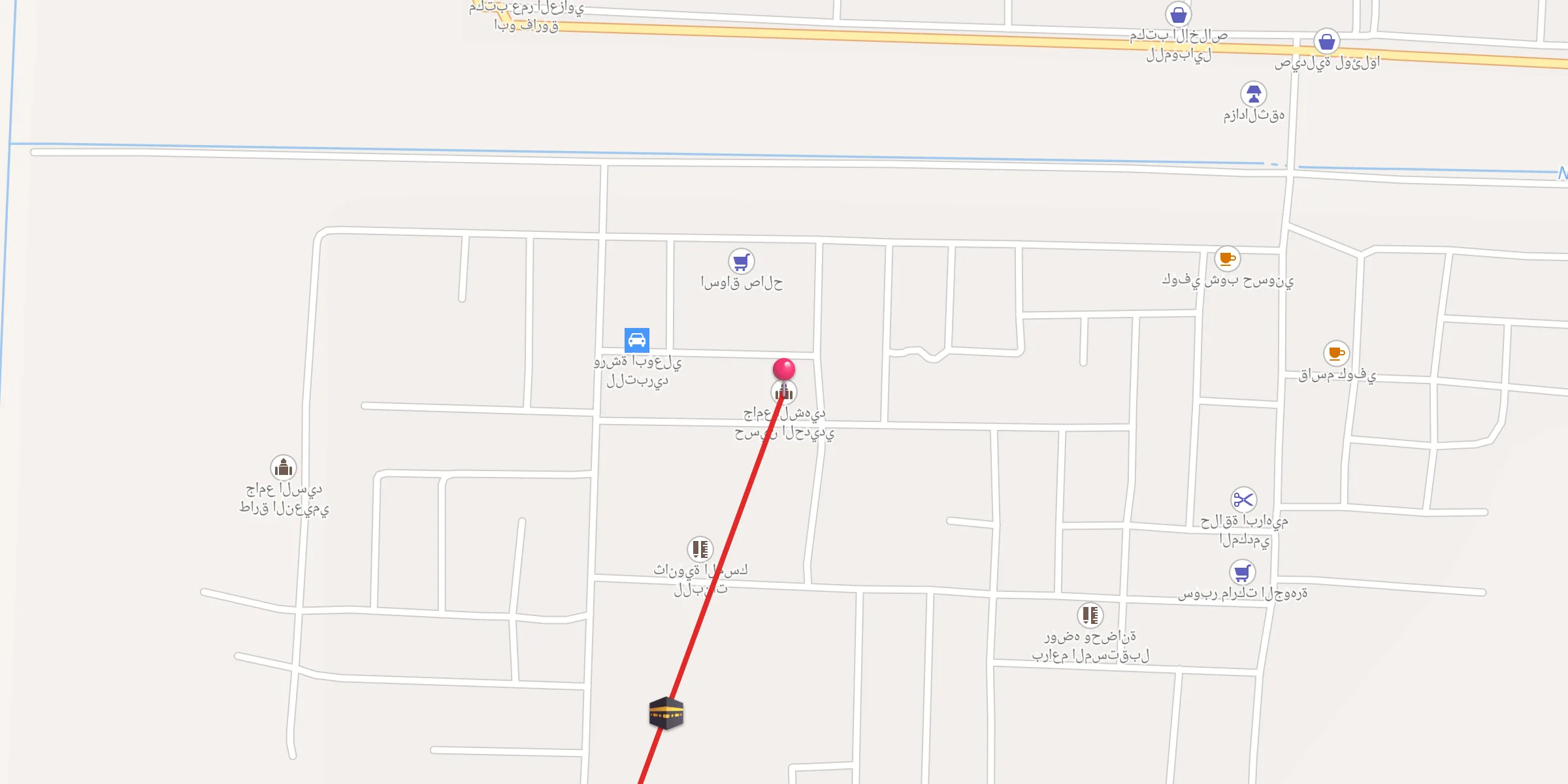 Carte de localisation : جامع الشهيد حسين الحديدي