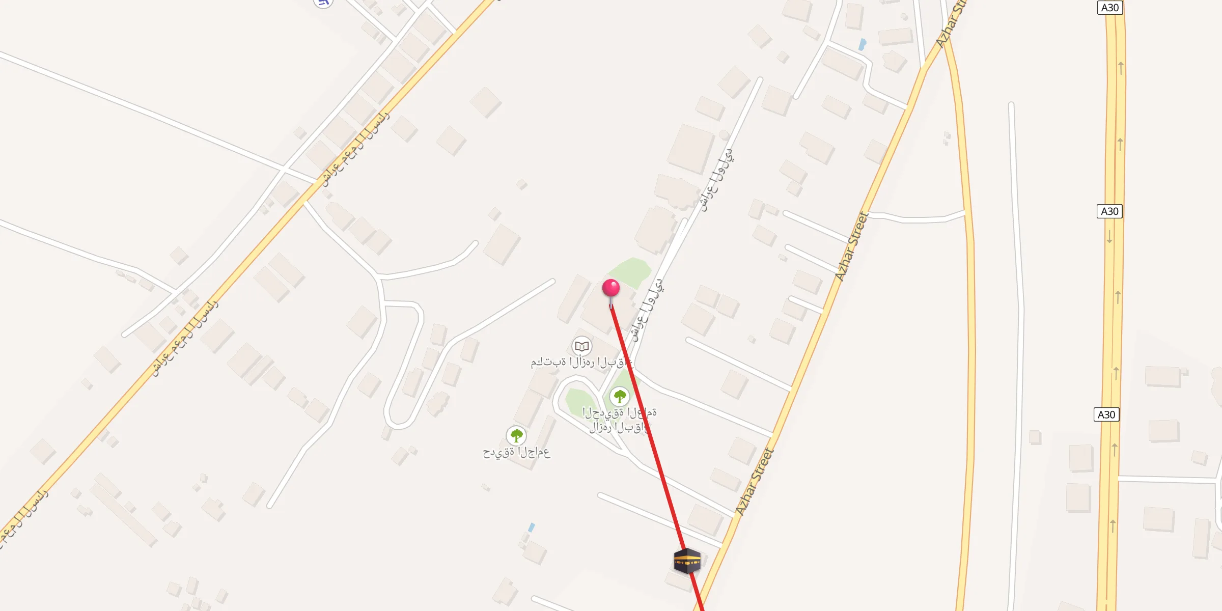 Carte de localisation : جامعة الأزهر البقاع