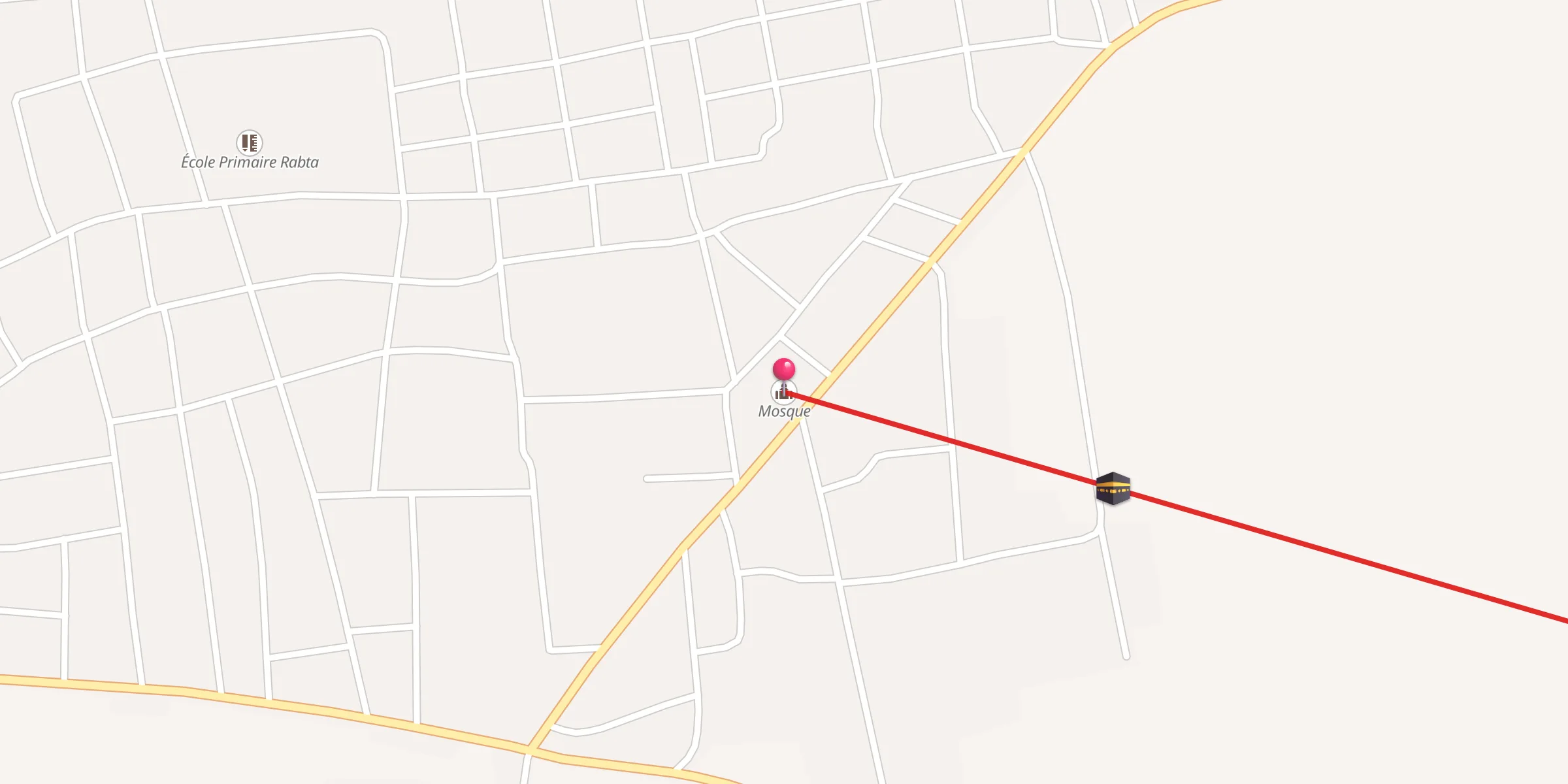 Carte de localisation : جامع النصر بالرابطة