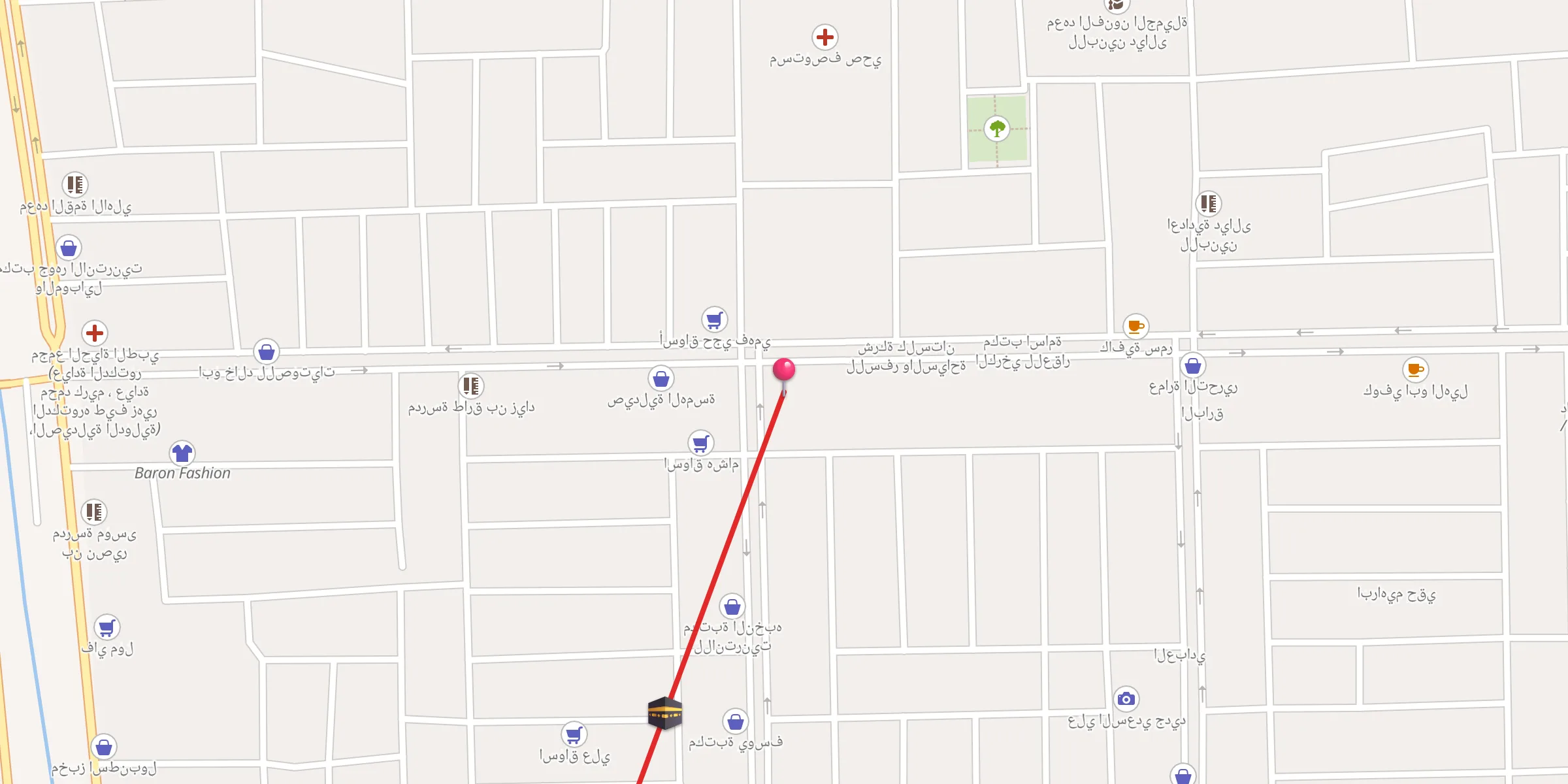 Carte de localisation : مسجد وحسينية التحرير