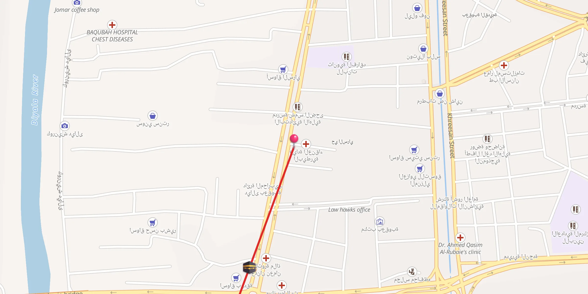 Carte de localisation : جامع الزهراء